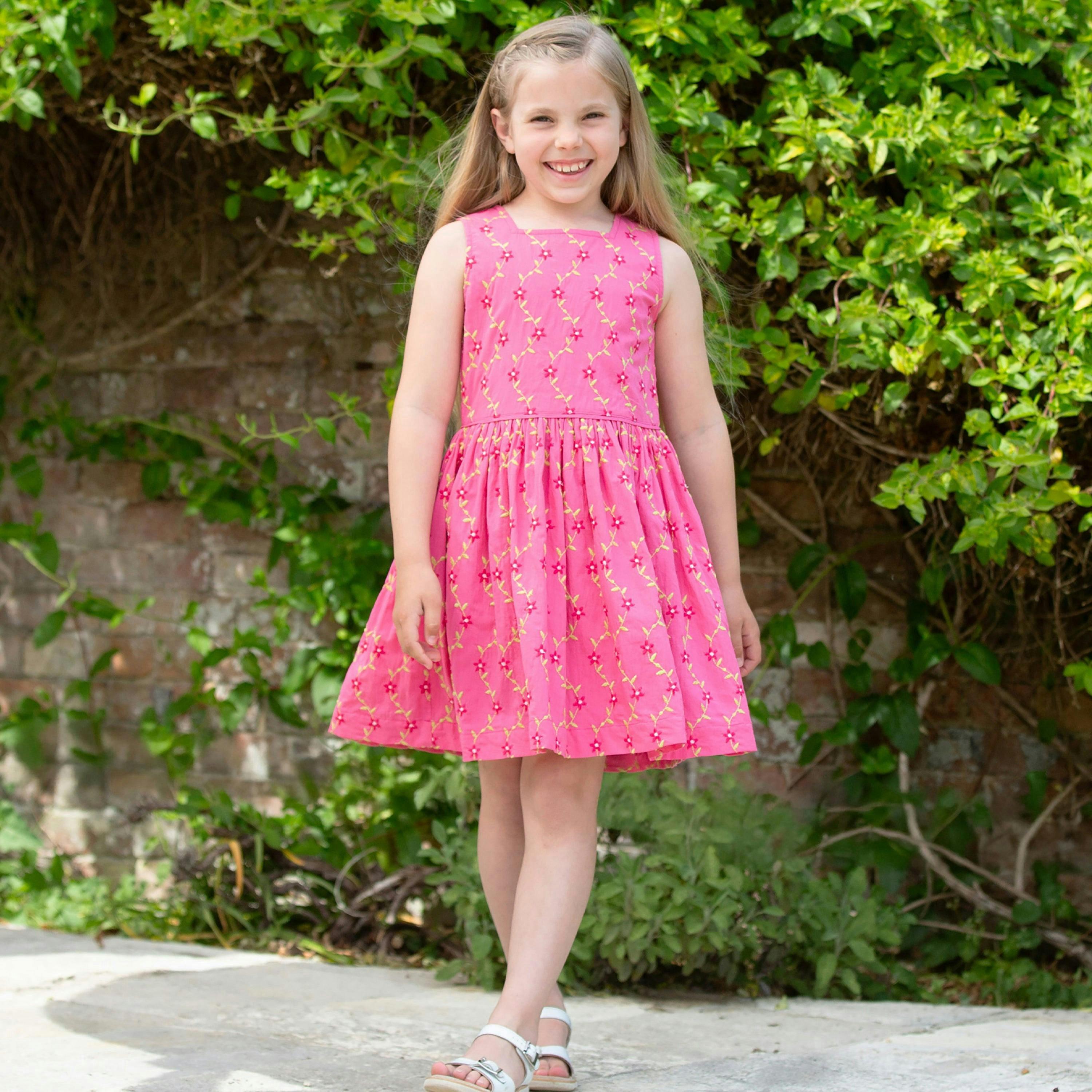 Kids Organic Fleur De Vigne Dress , view 2 of 3