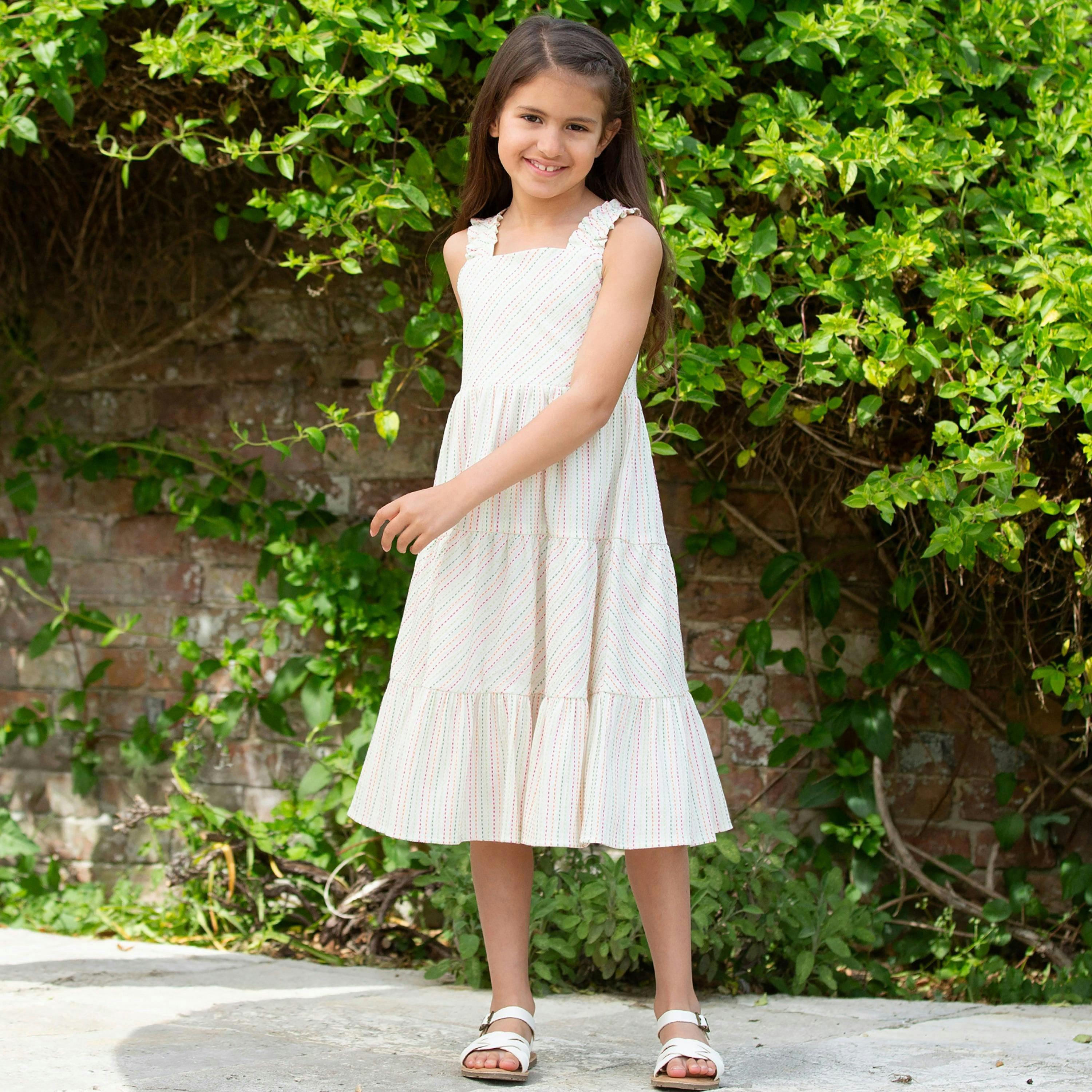 Kids Organic Special Stripe Dress , view 2 of 4