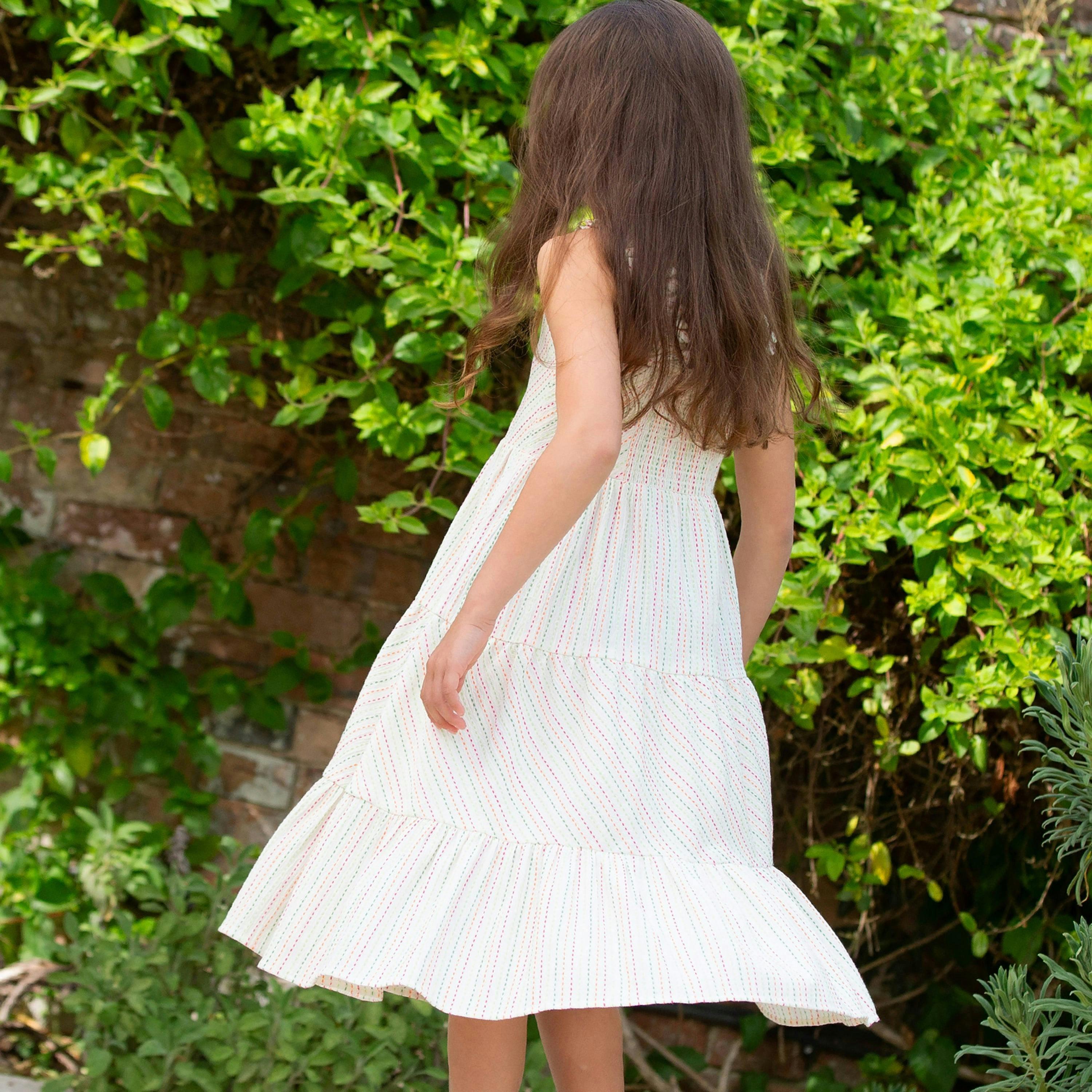 Kids Organic Special Stripe Dress , view 3 of 4