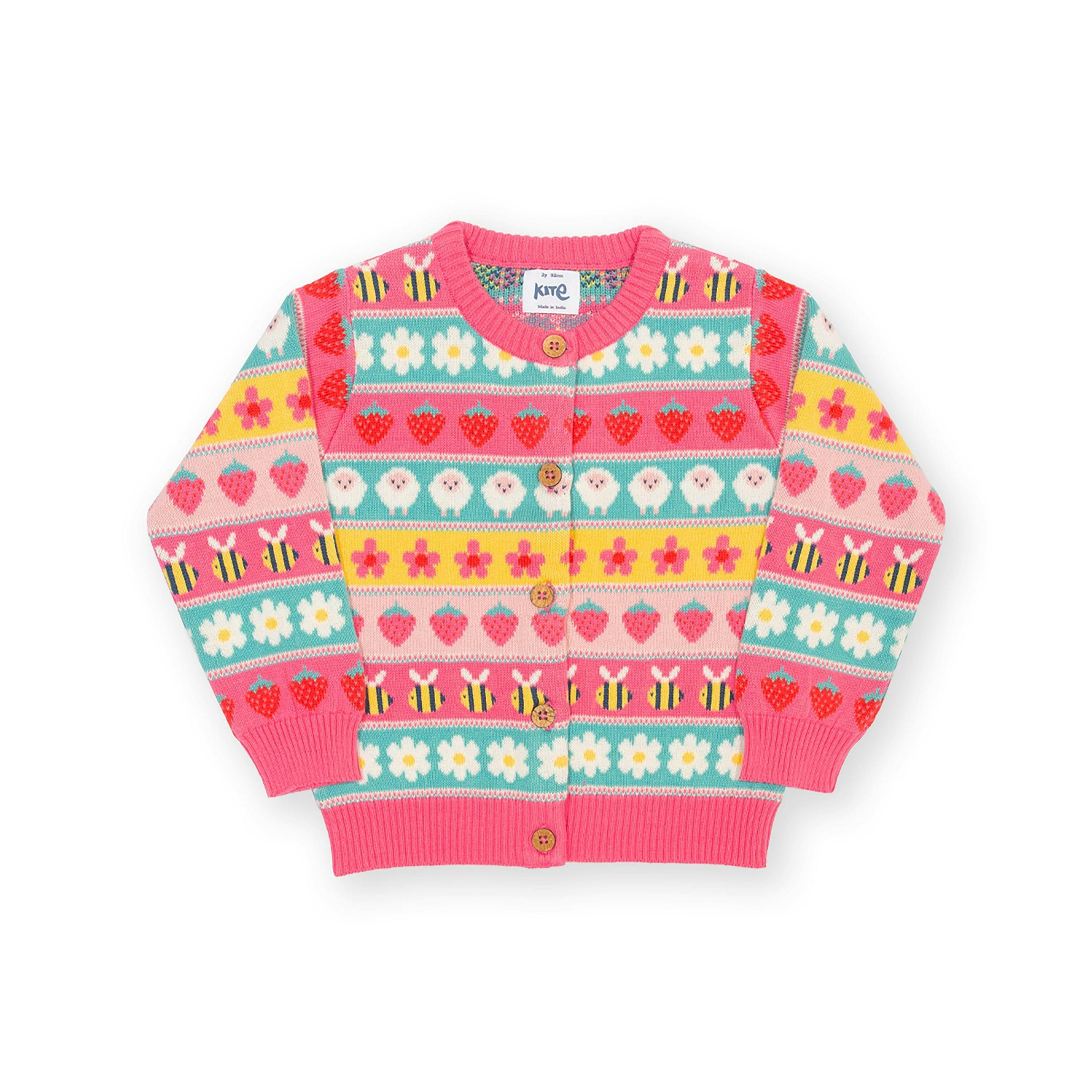 Kids Kaleidoscope Country Organic Cardi , view 1 of 3