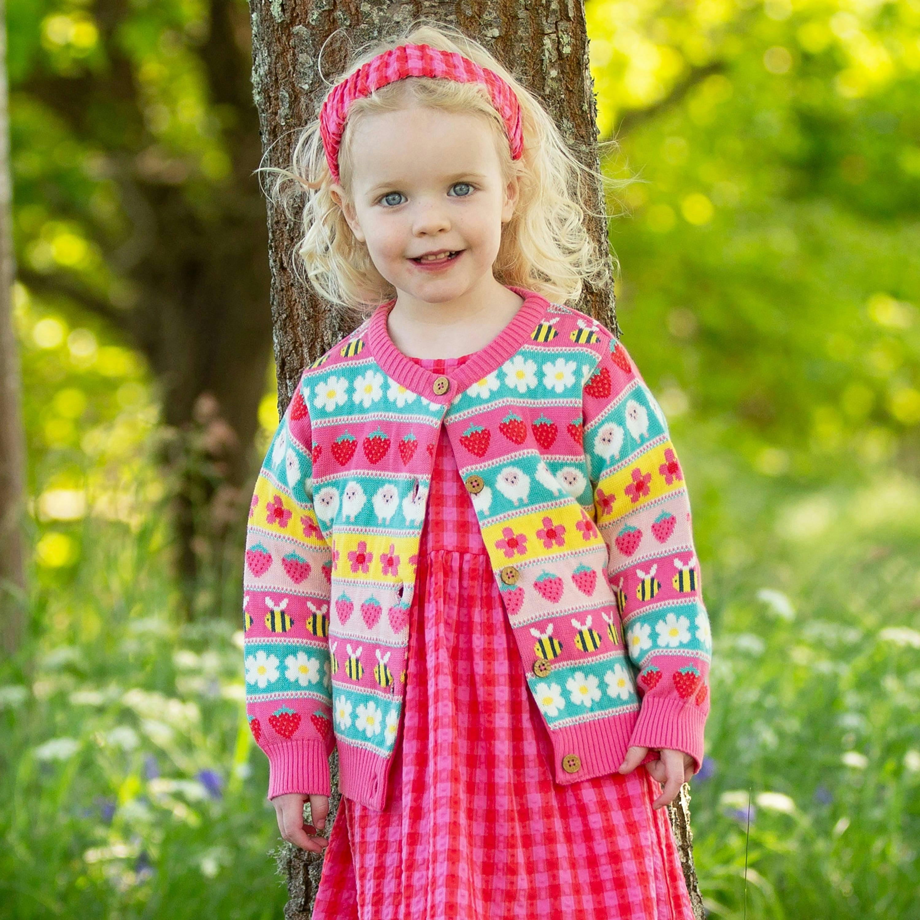 Kids Organic Kaleidoscope Country Cardi , view 2 of 4