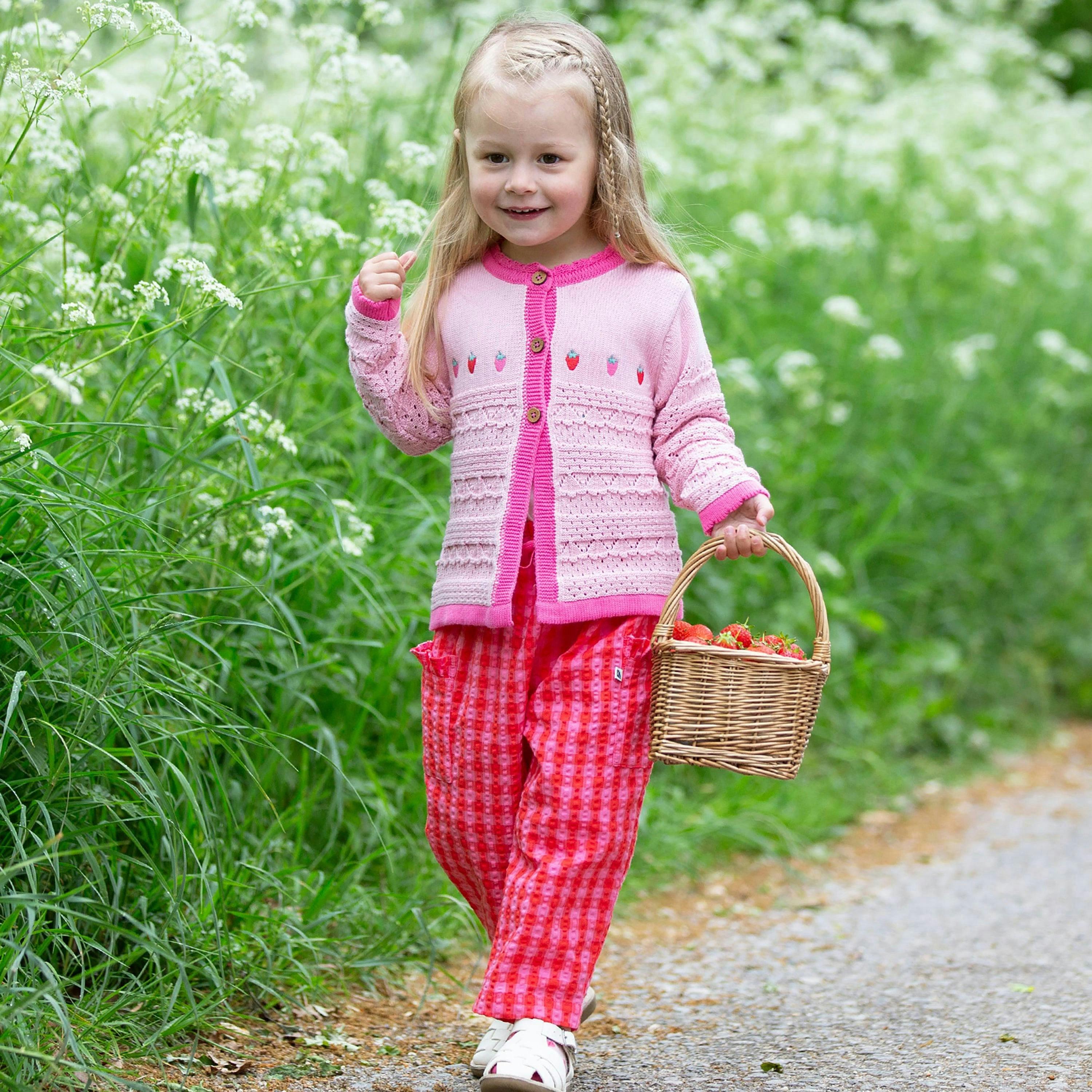 Kids Organic Berry Cardi , view 3 of 5