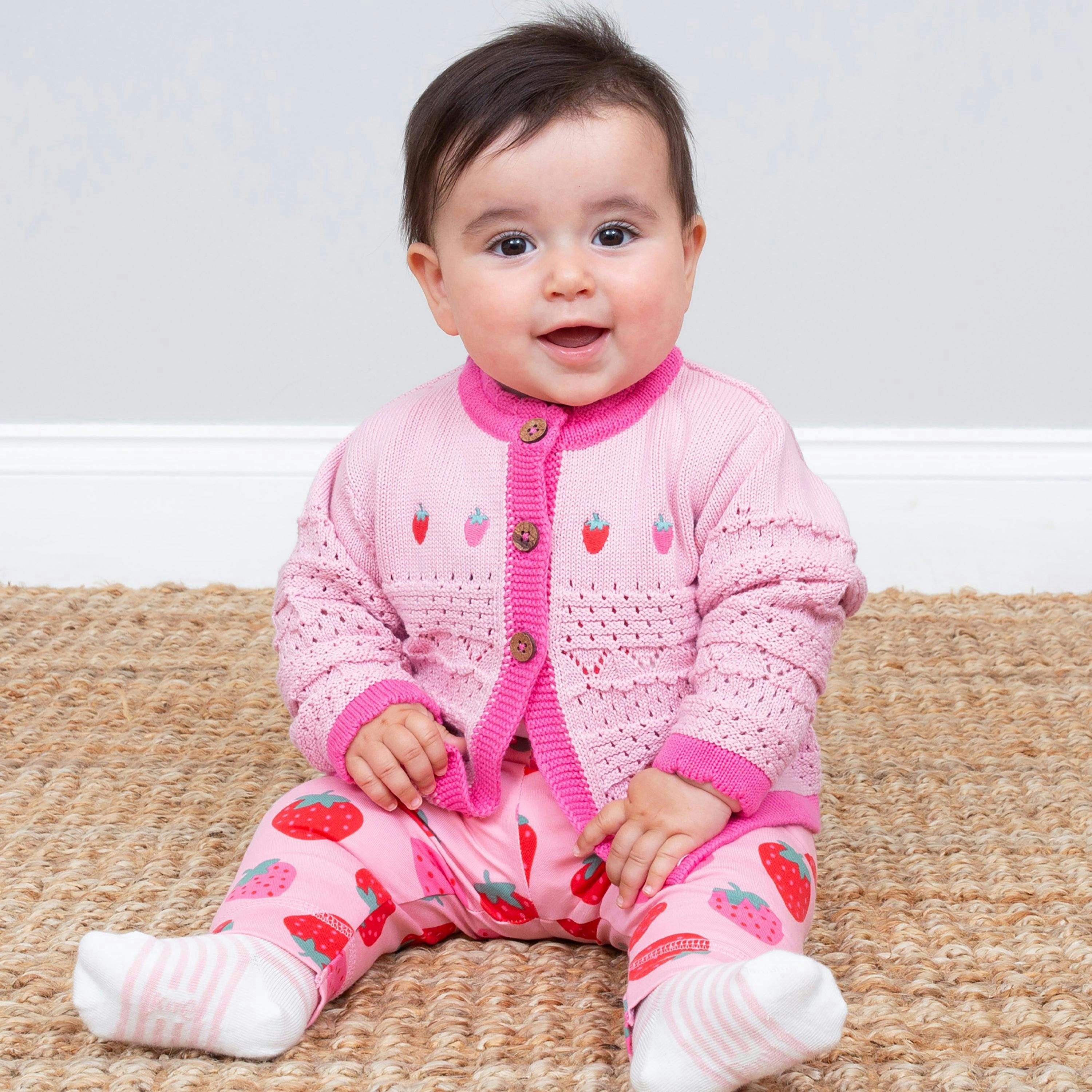 Kids Organic Berry Cardi , view 4 of 5