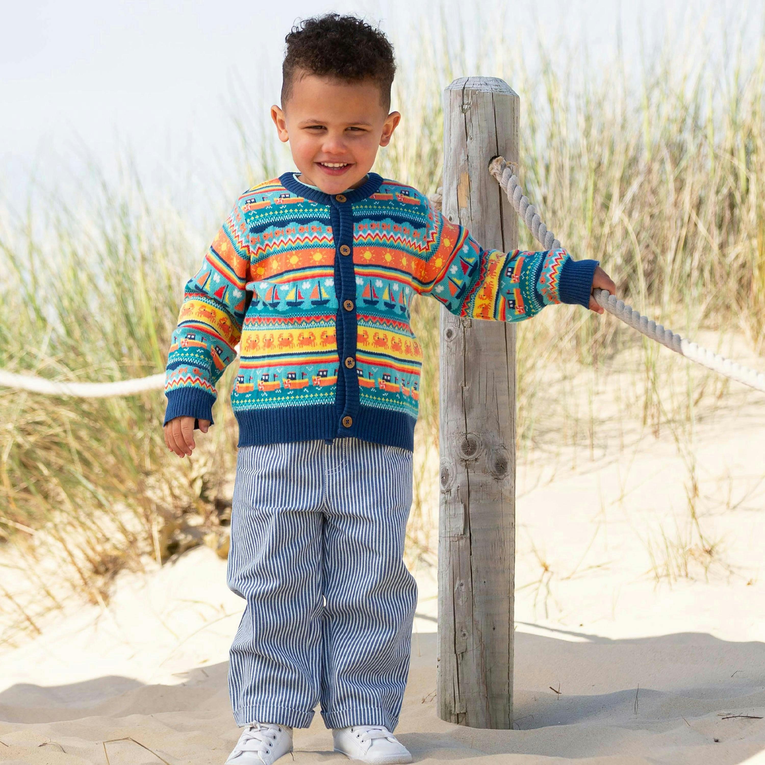 Kids Organic Kaleidoscope Coastal Cardi , view 3 of 5