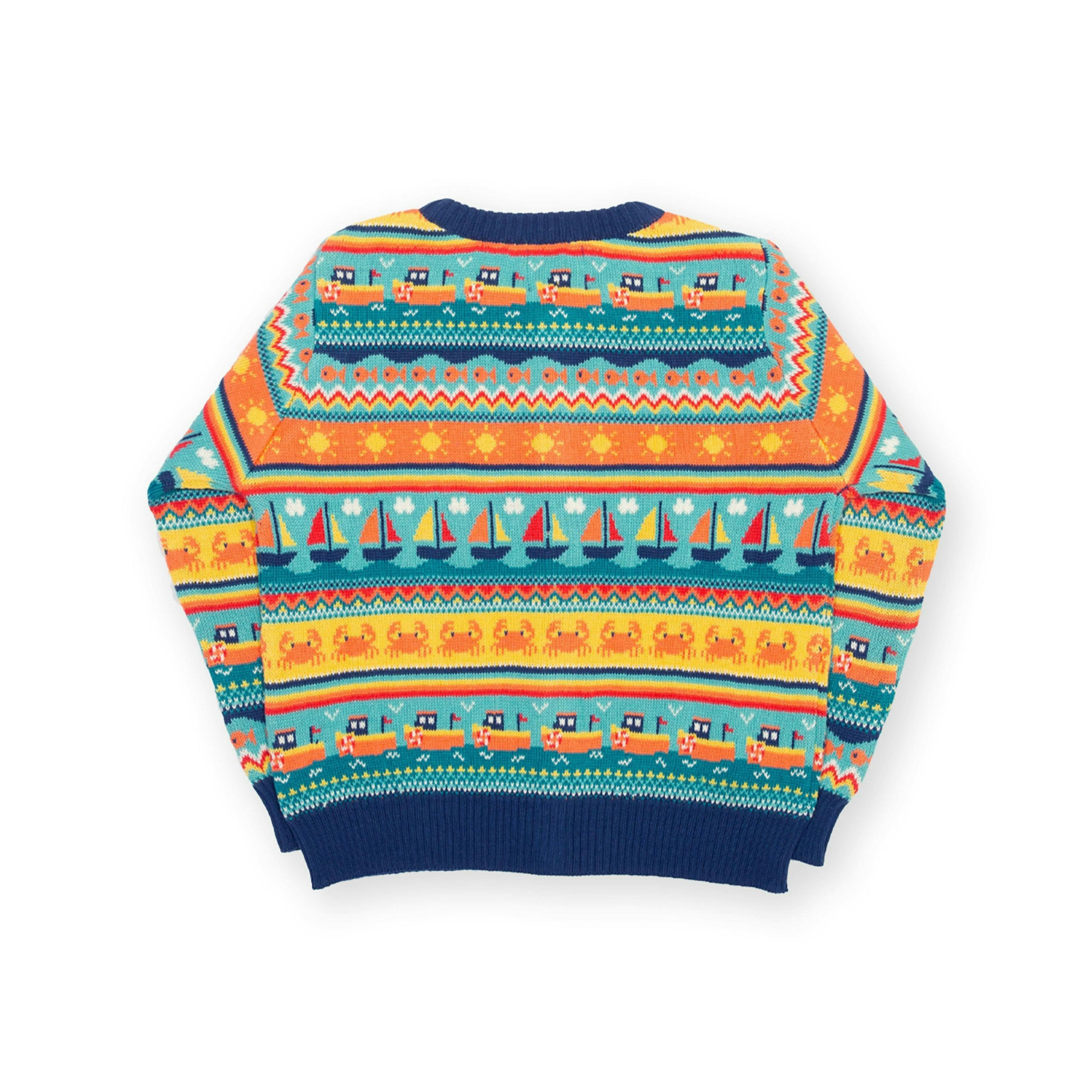 Kids Organic Kaleidoscope Coastal Cardi , view 5 of 5