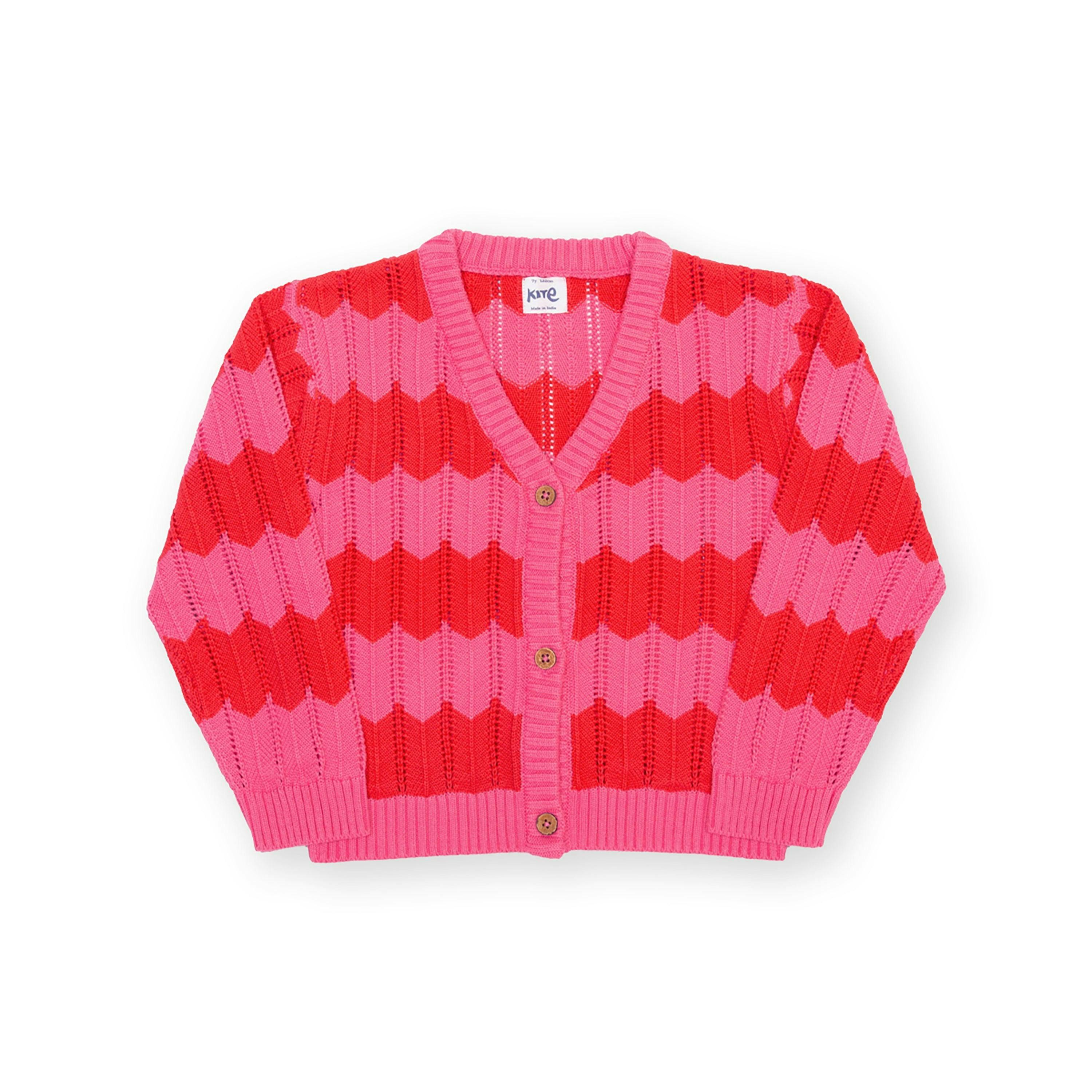 Kids Zigzag Organic Cardi , view 1 of 3
