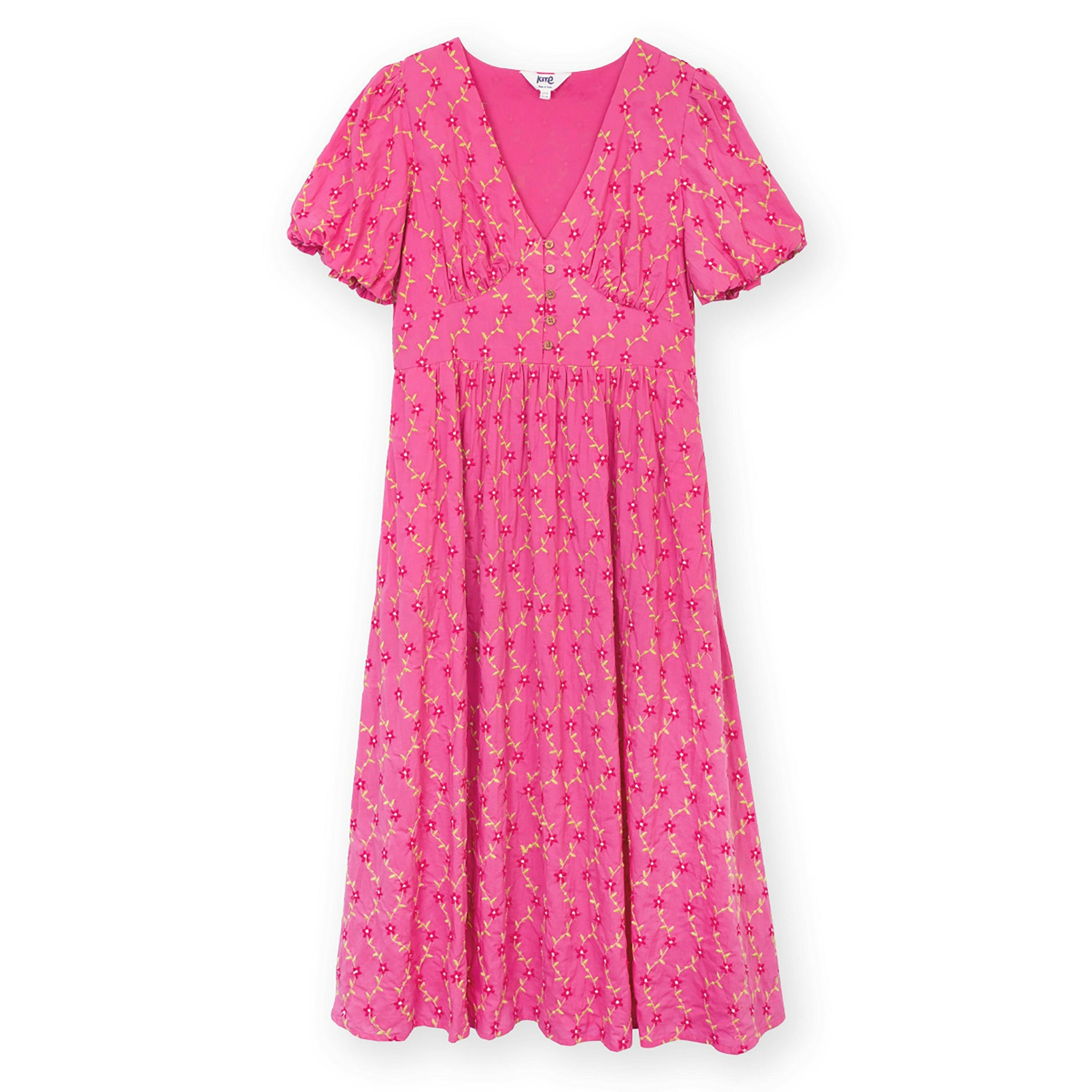 Organic Lydlinch Embroidered Dress Fleur De Vigne , view 2 of 6