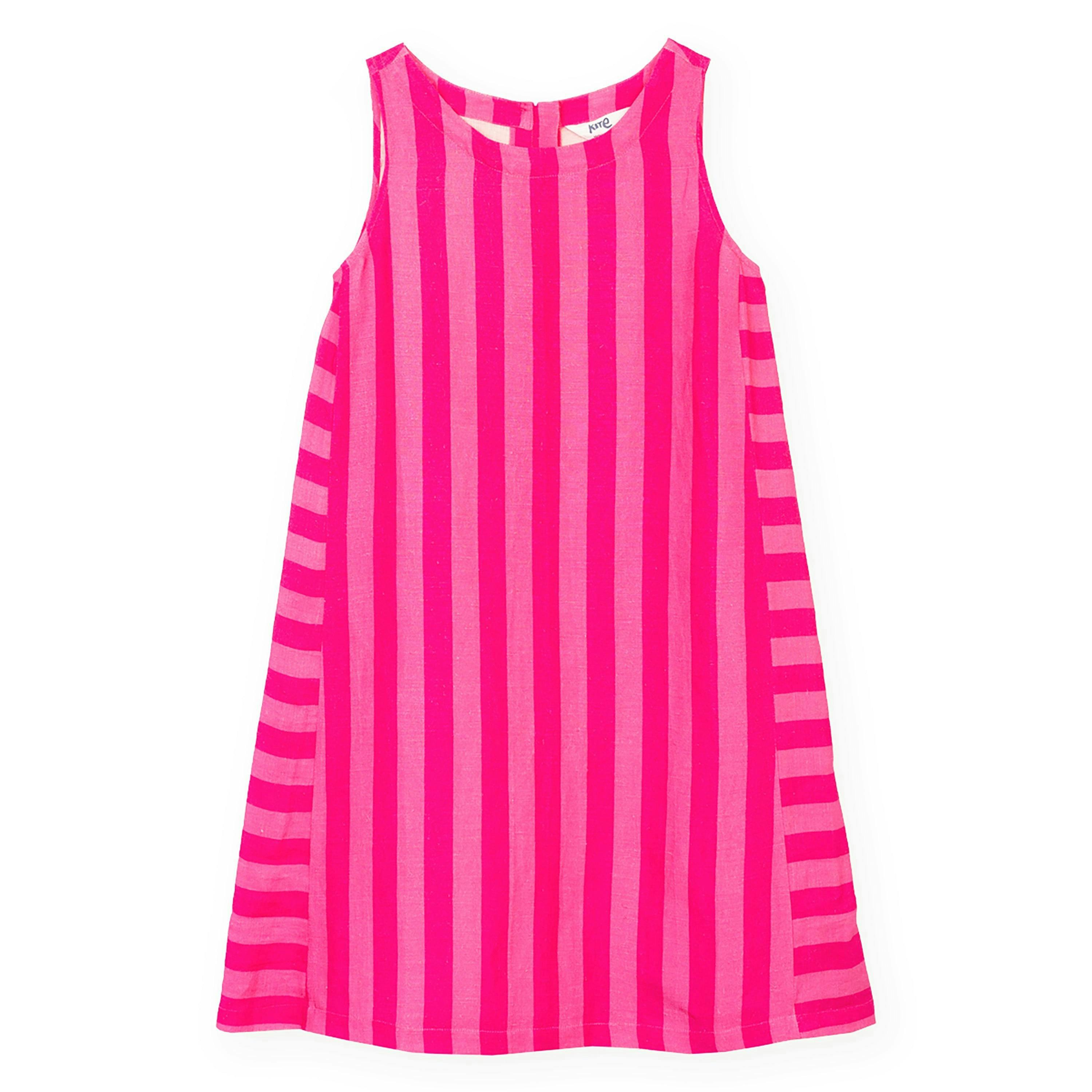 Hengistbury Woven Shift Dress Azalea Stripe , view 2 of 4