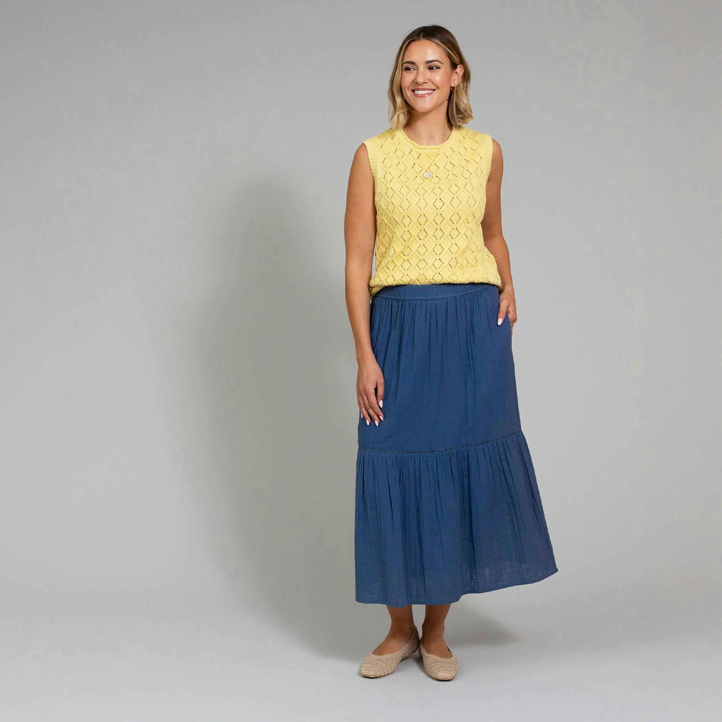 Organic Chickerell Muslin Skirt , view 4 of 5