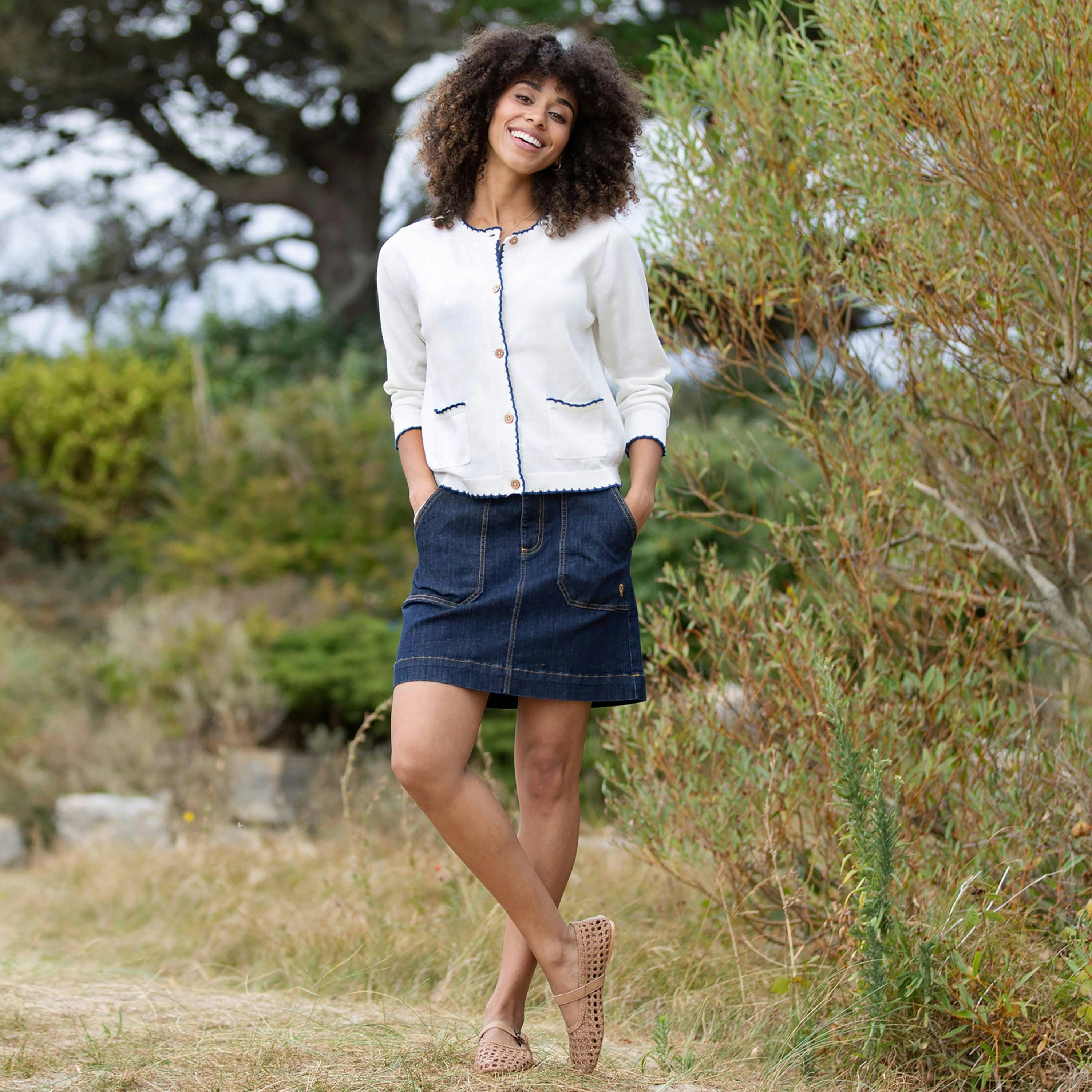 Organic Bradpole Denim Skirt , view 1 of 3