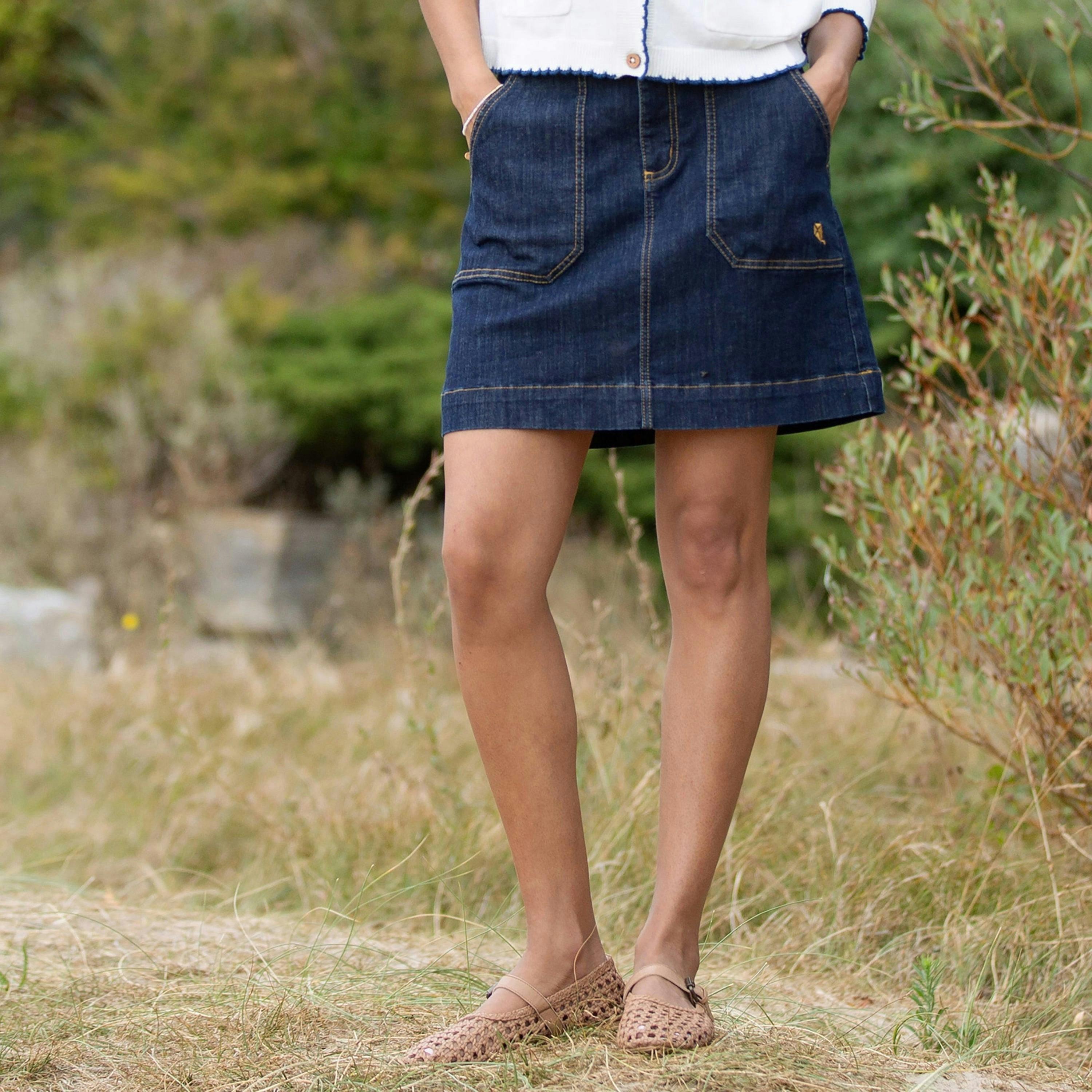 Organic Bradpole Denim Skirt , view 3 of 5