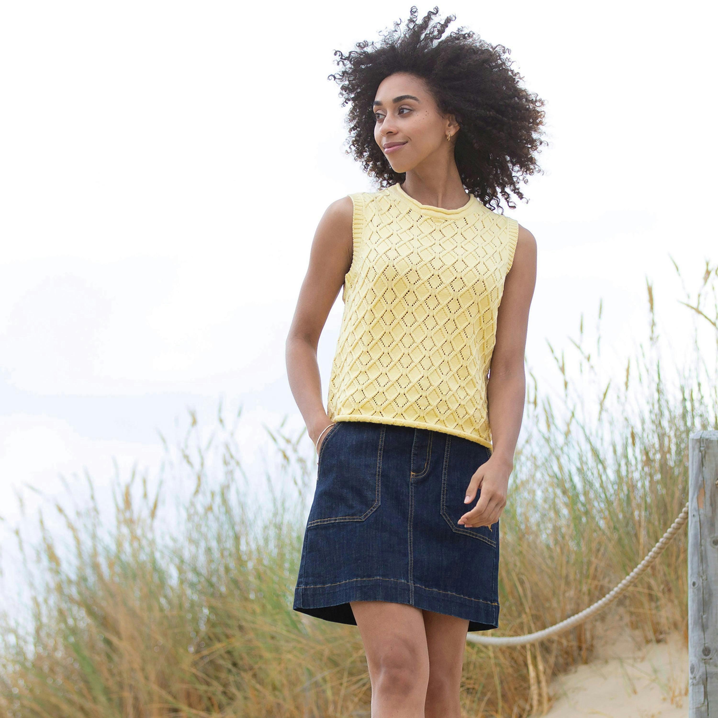 Organic Bradpole Denim Skirt , view 4 of 5