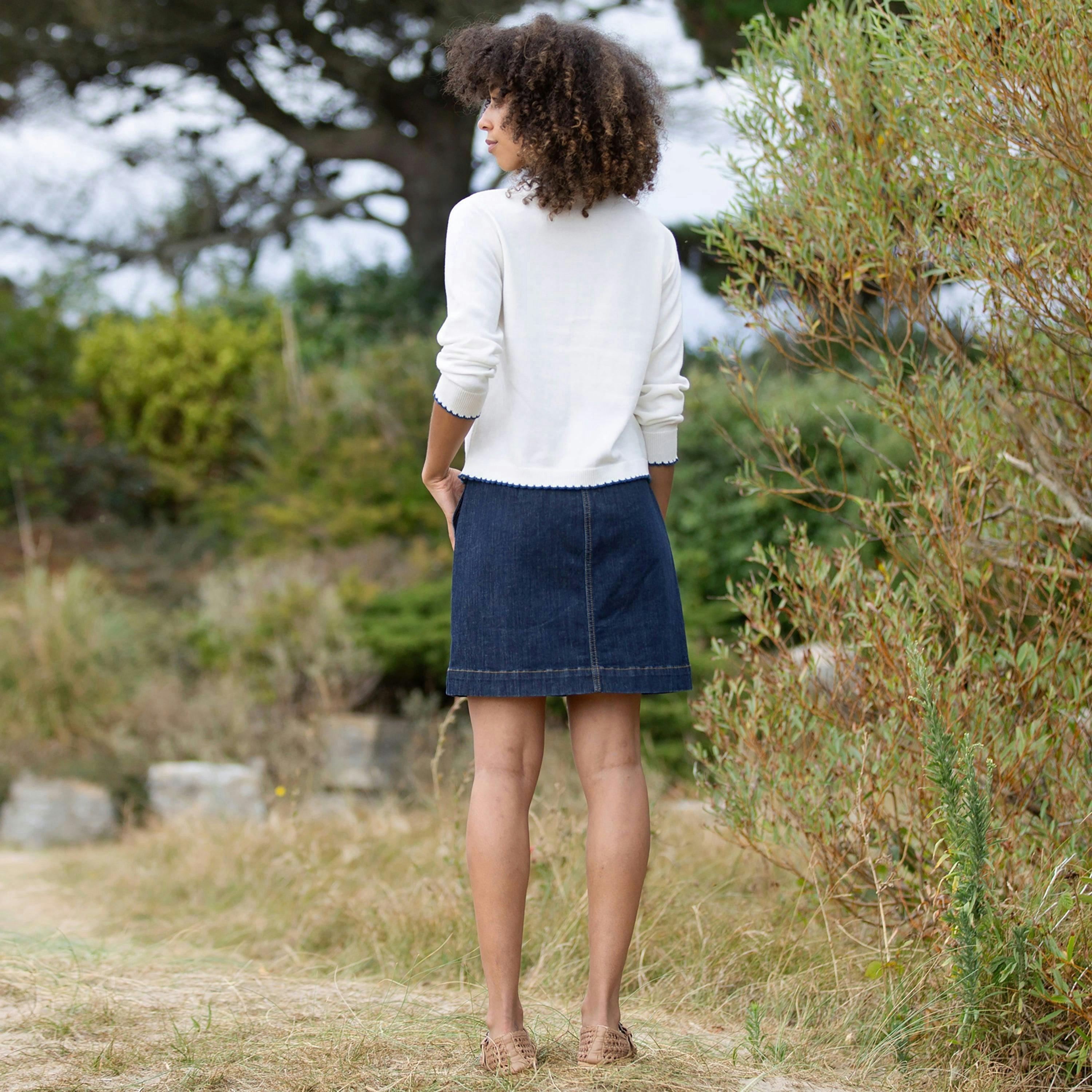 Organic Bradpole Denim Skirt , view 5 of 5