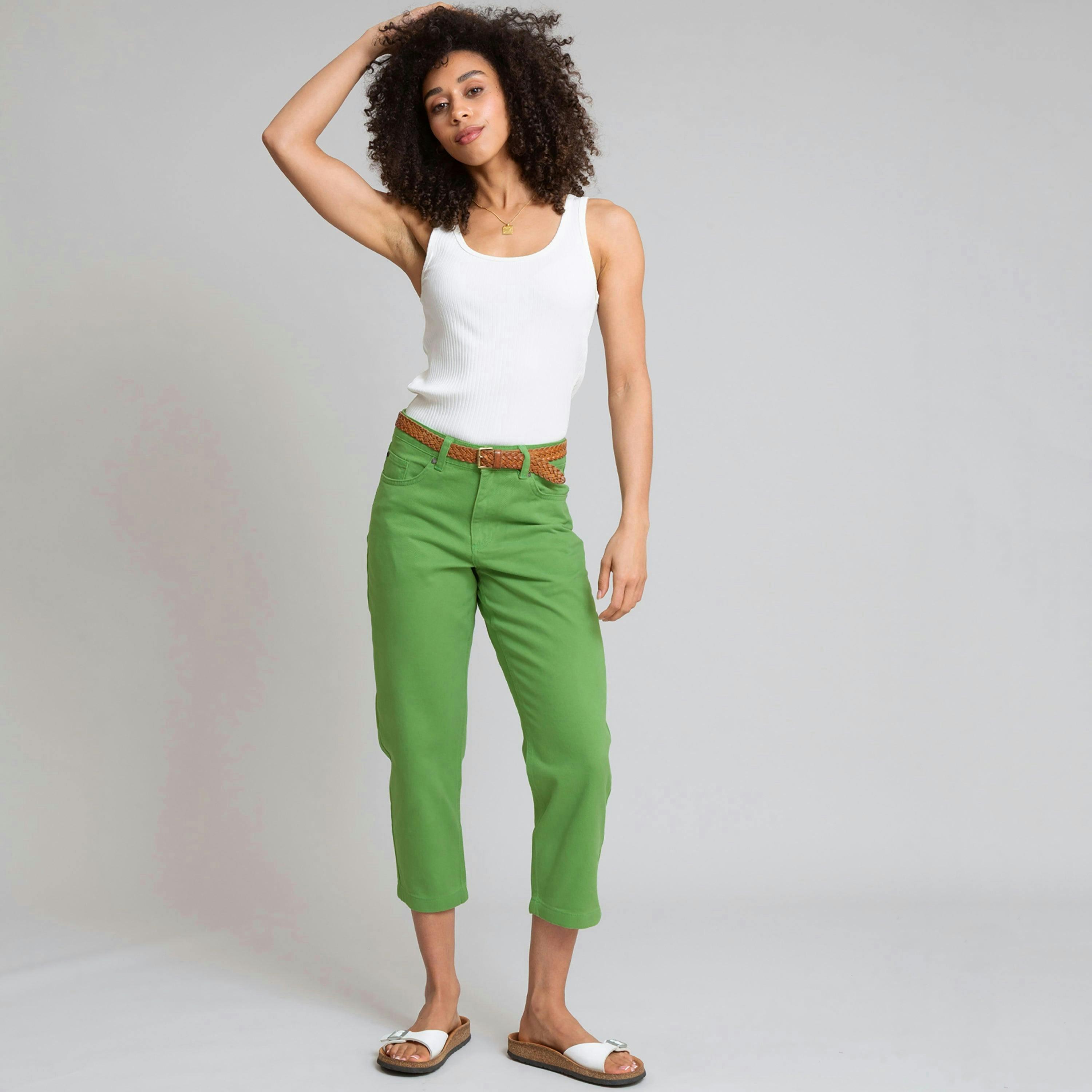 Organic Newton Cropped Straight Leg Jeans Ivy , view 1 of 3