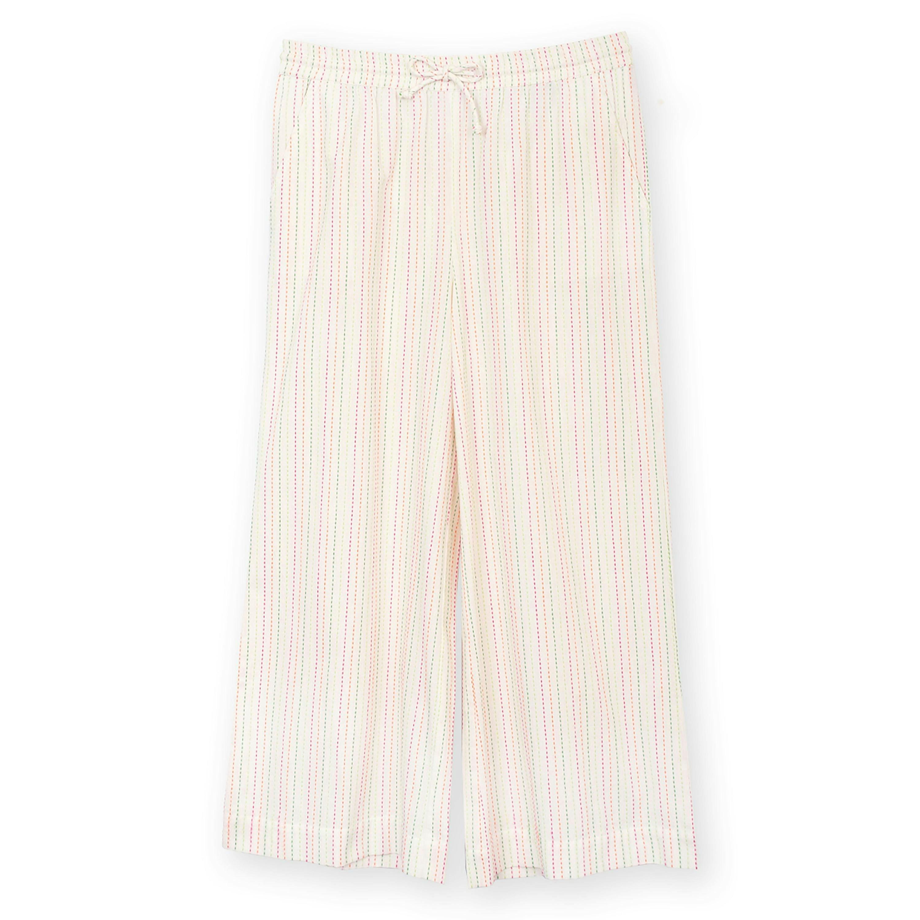 Organic Gillingham Wide Leg Woven Trousers Special Stripe , view 2 of 5