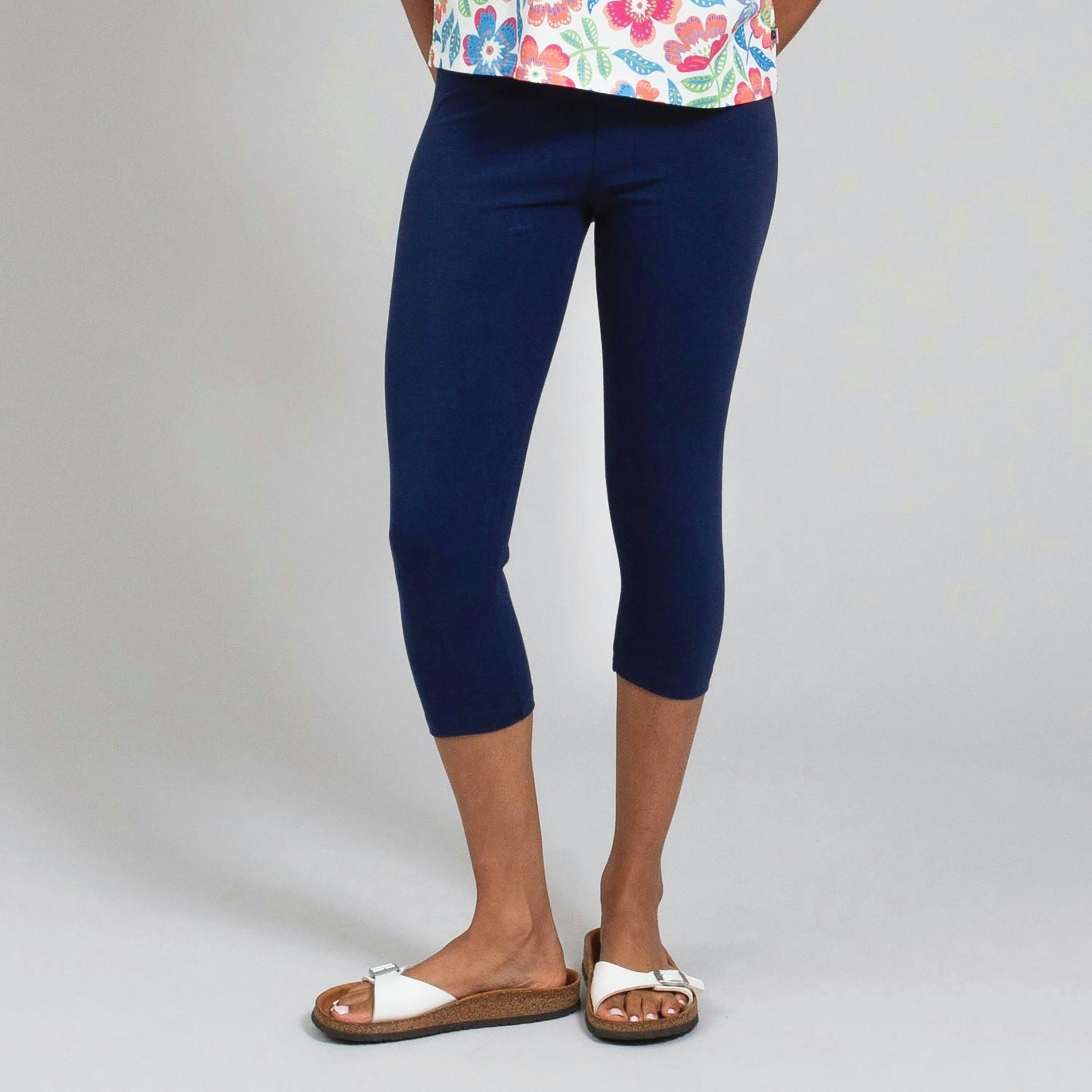 Organic Holt Cropped Leggings Midnight , view 3 of 4