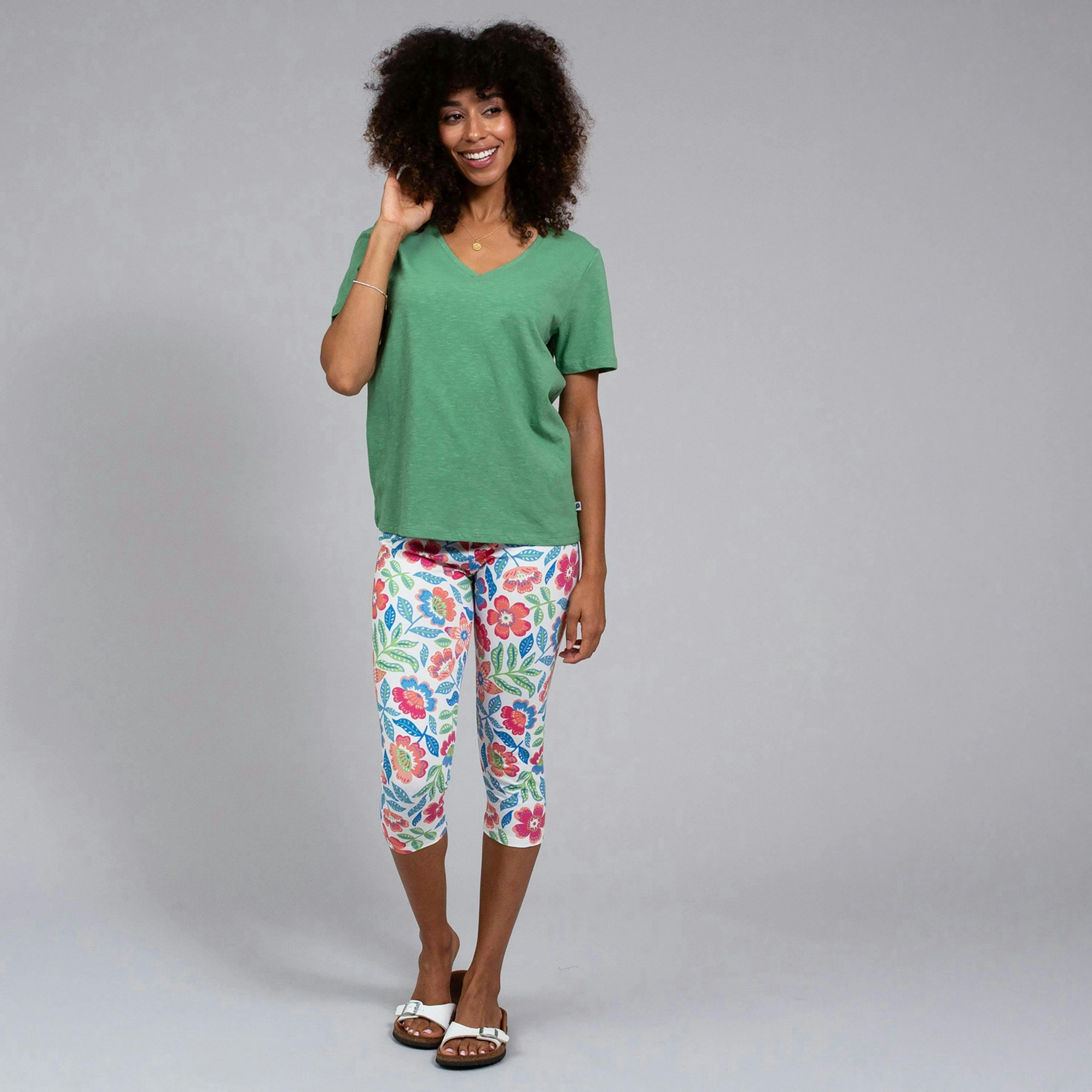 Organic Holt Cropped Leggings Tropicarnival , view 1 of 3