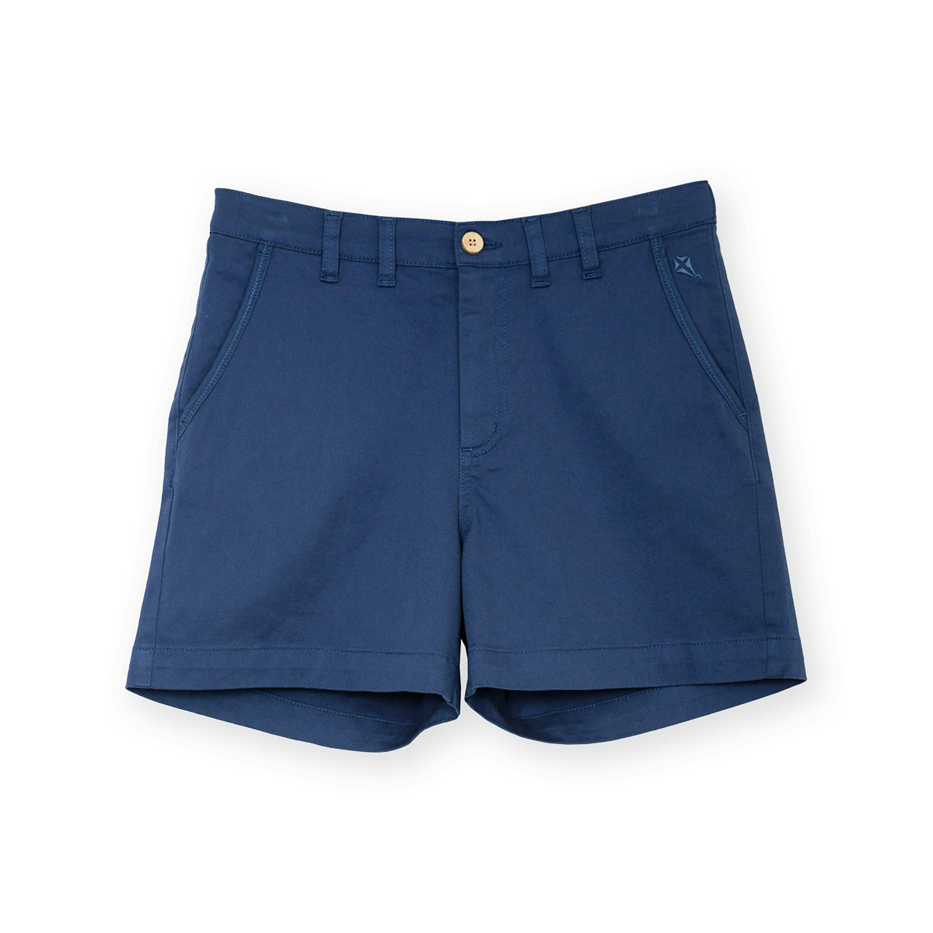 Organic Kimmeridge Twill Chino Shorts Midnight , view 2 of 4
