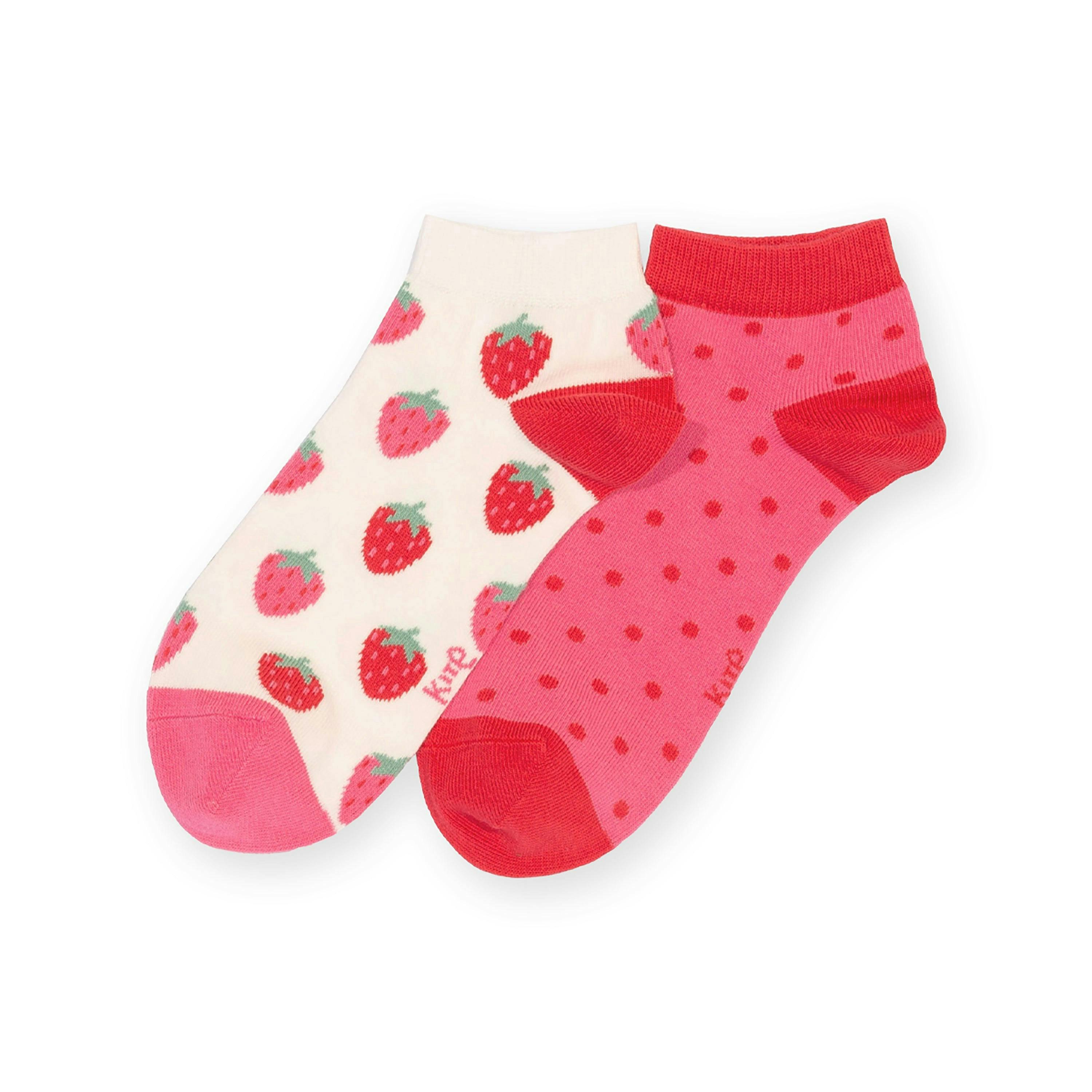 Organic Berry Brave Trainer Socks , view 1 of 1