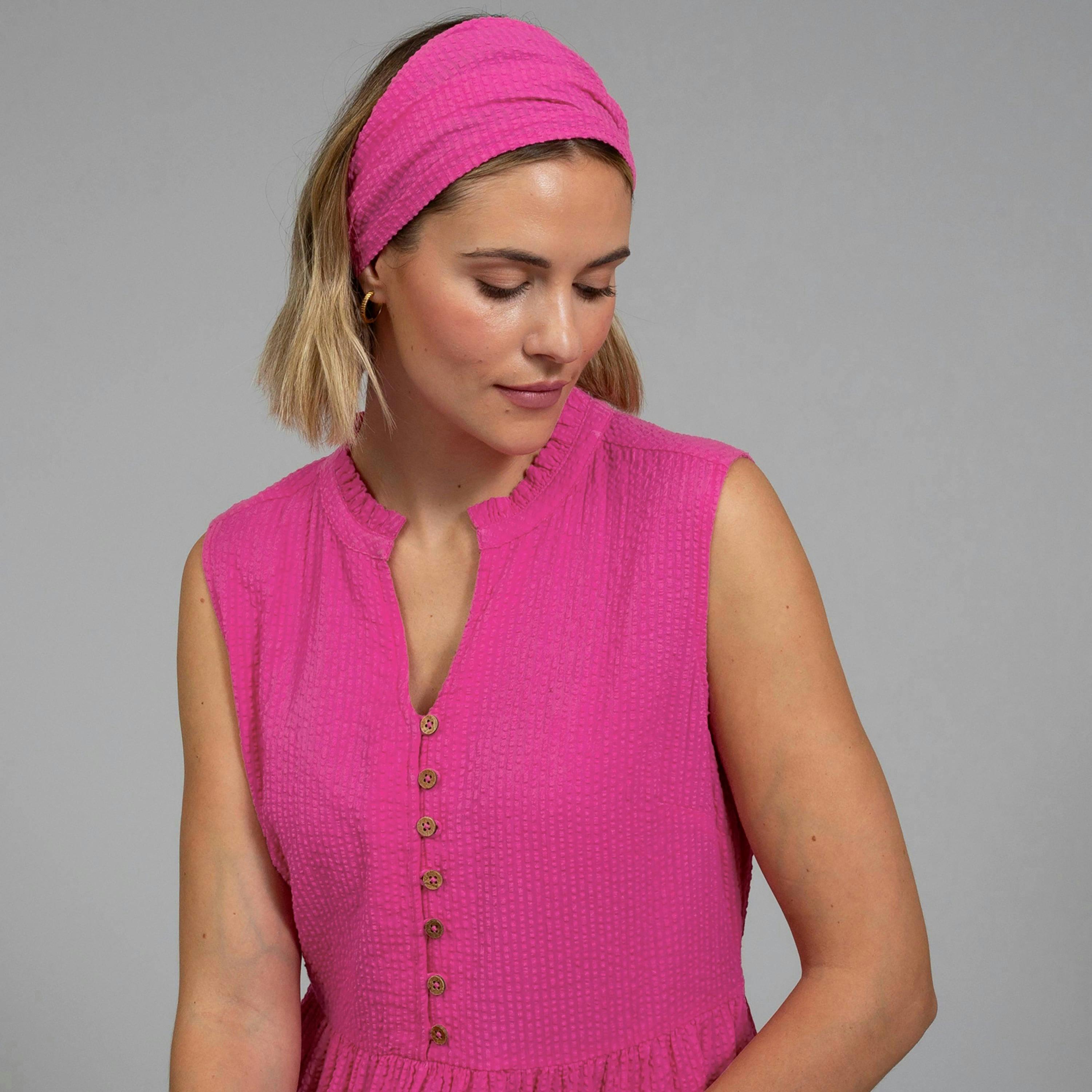 Organic Beetroot Bandana Hairband , view 1 of 3