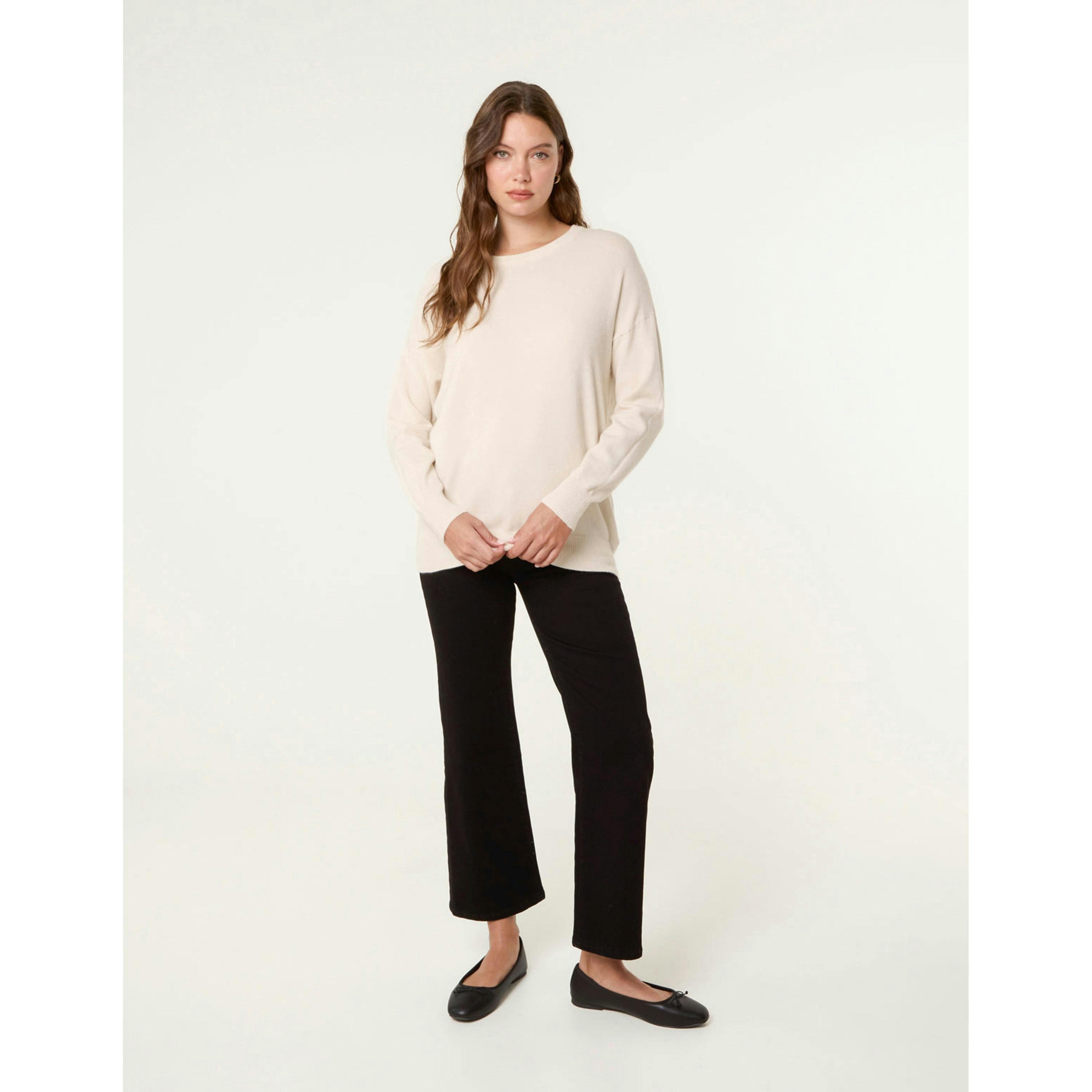 Blue Vanilla Round Neck Jumper  in Stone , view 4 of 4