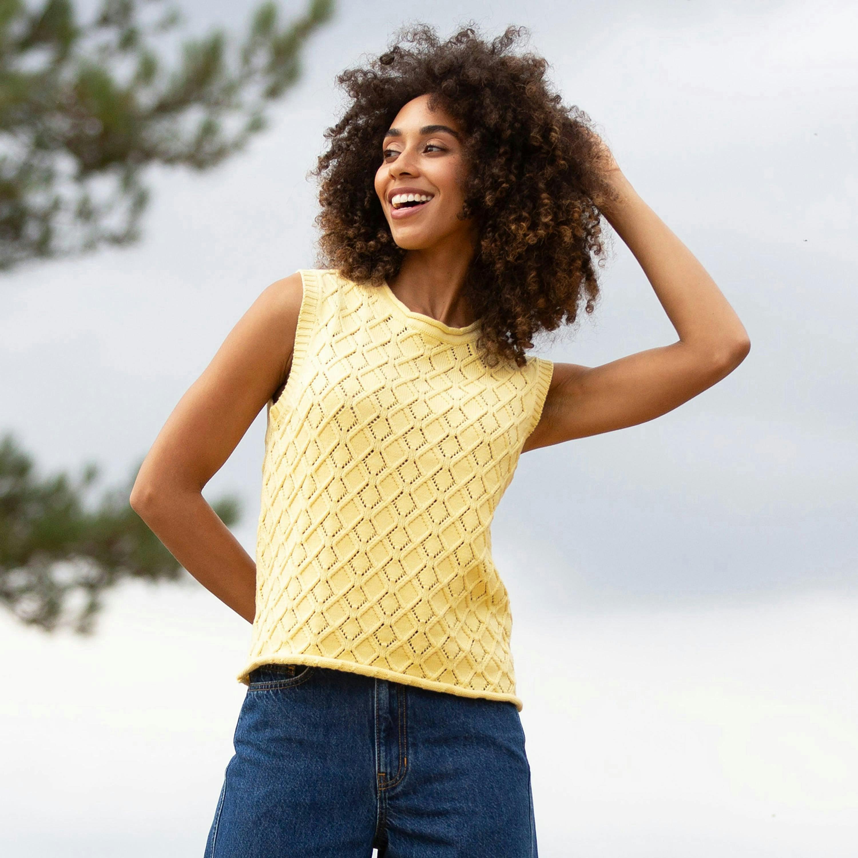 Tolpuddle Organic Knit Tank Top Sunlight , view 1 of 3