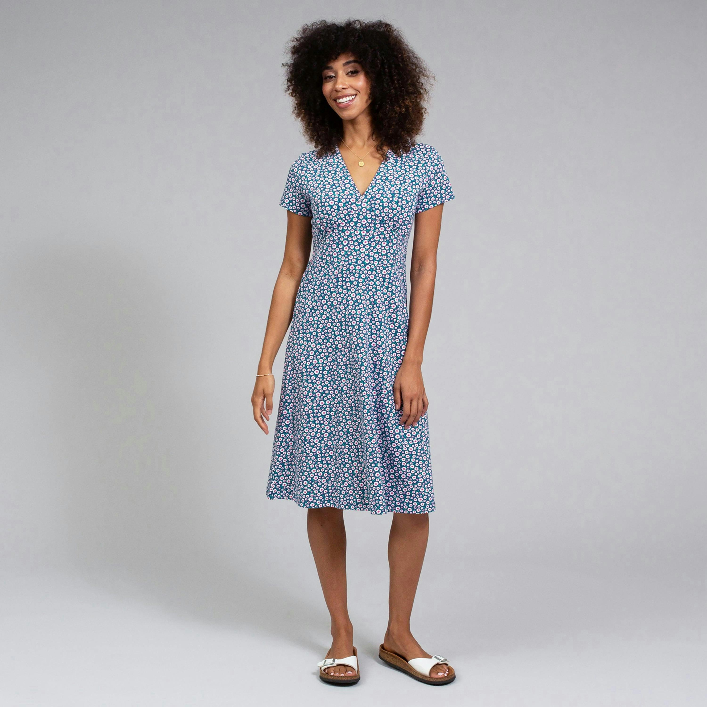 Organic Cheselbourne Jersey Dress Little Blossom , view 1 of 3