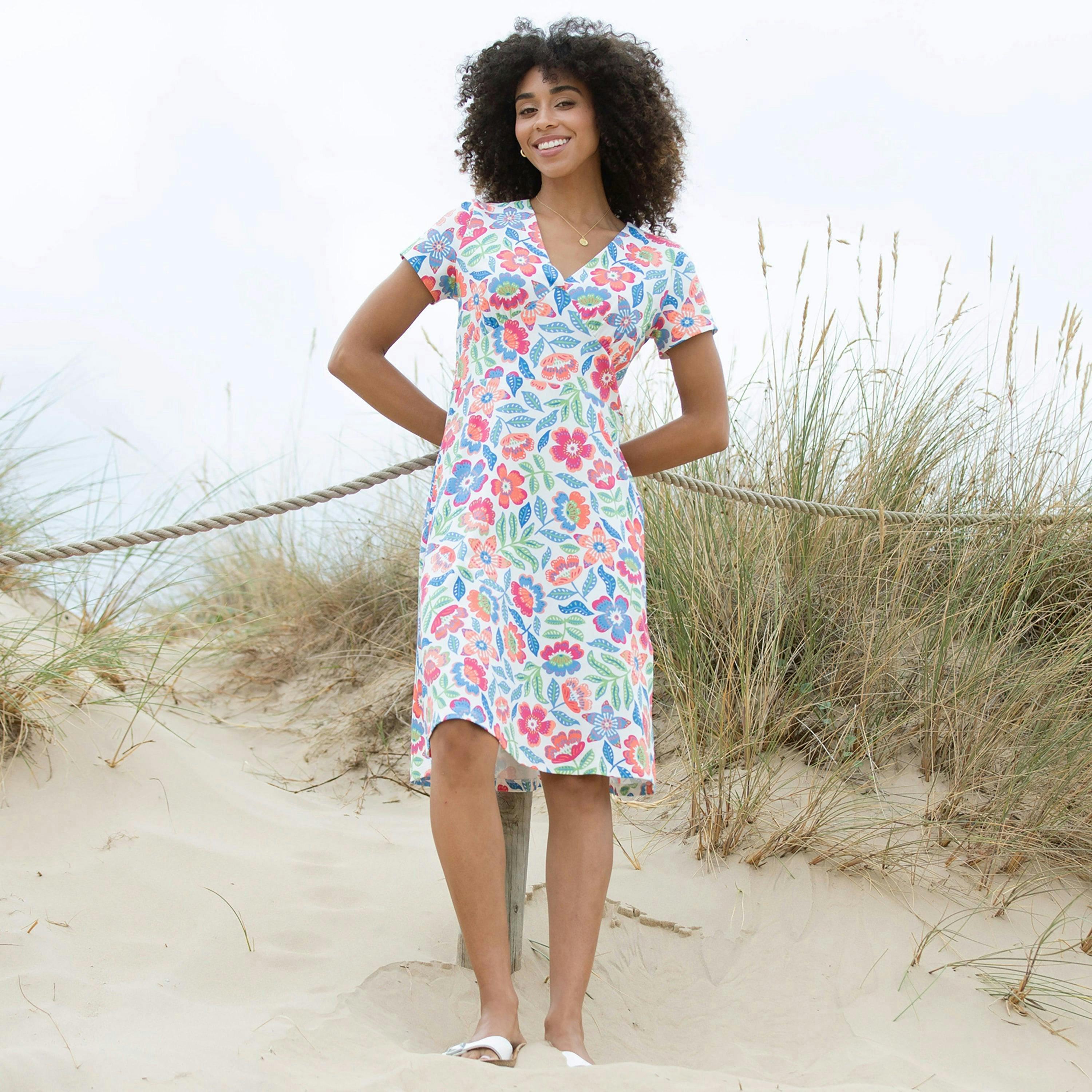 Organic Cheselbourne Jersey Dress Tropicarnival , view 1 of 3