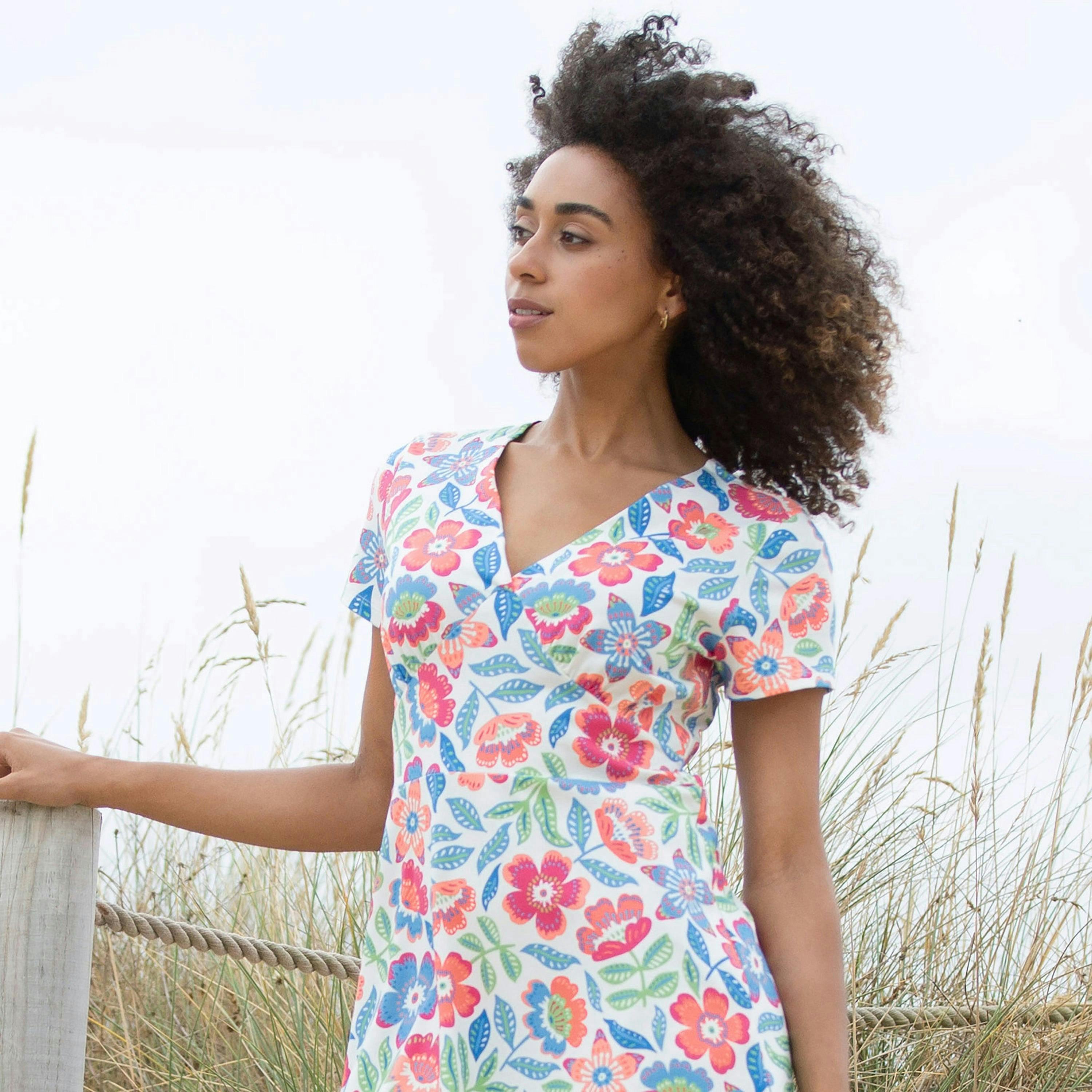 Organic Cheselbourne Jersey Dress Tropicarnival , view 3 of 4