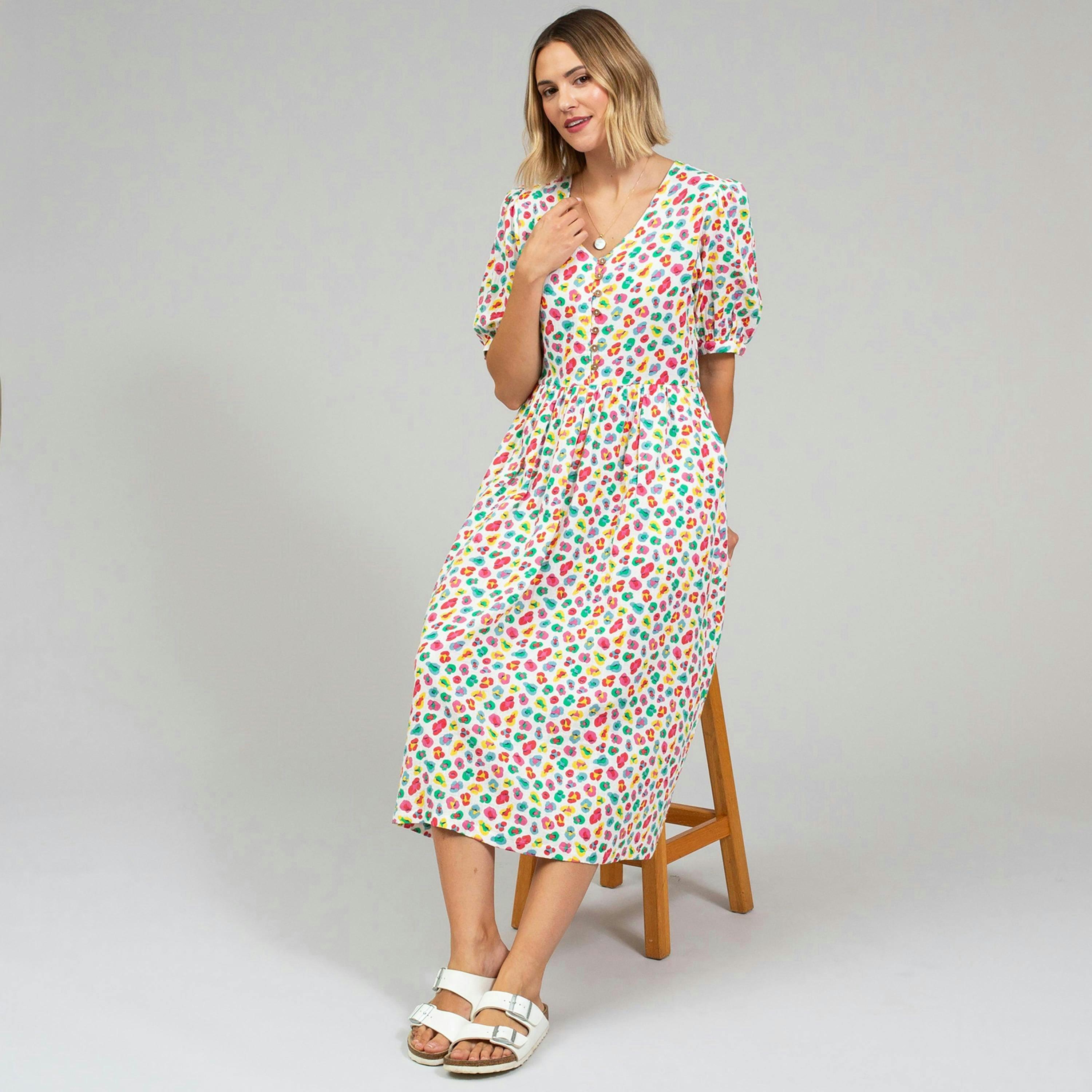 Organic Worgret Muslin Dress Wild And Free , view 1 of 3