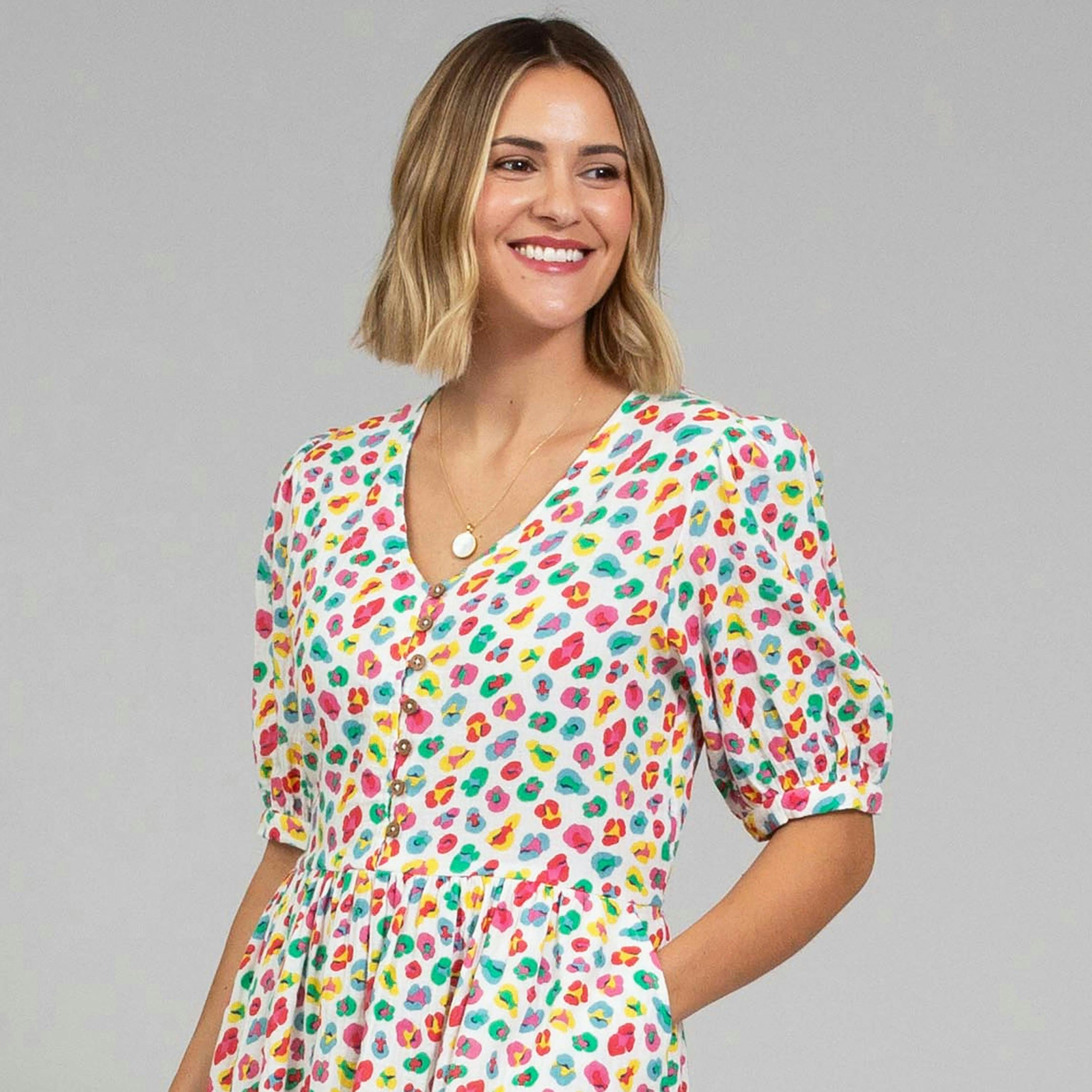 Organic Worgret Muslin Dress Wild And Free , view 3 of 5