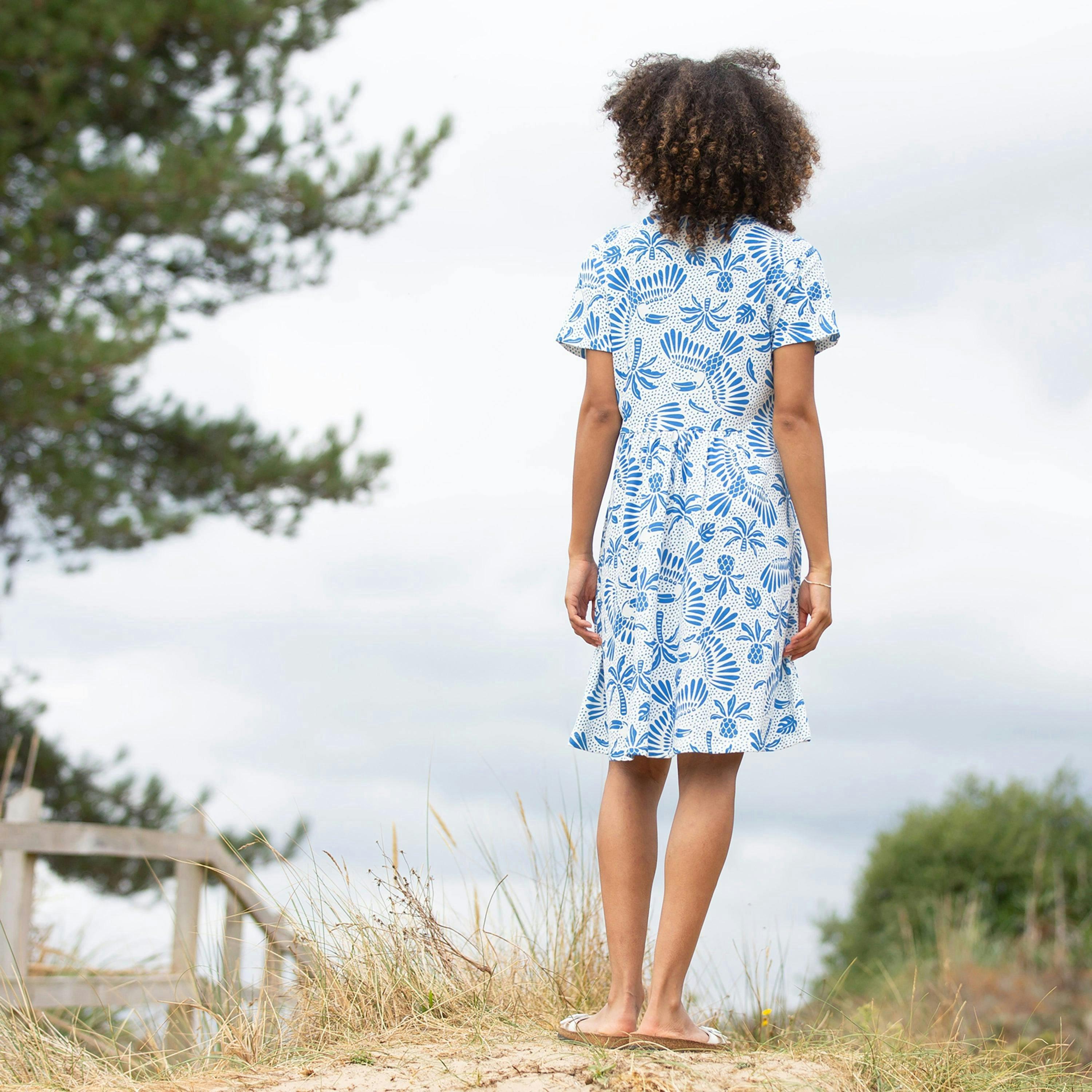 Organic Harbour Slub Jersey Dress Toucan Do It , view 4 of 4