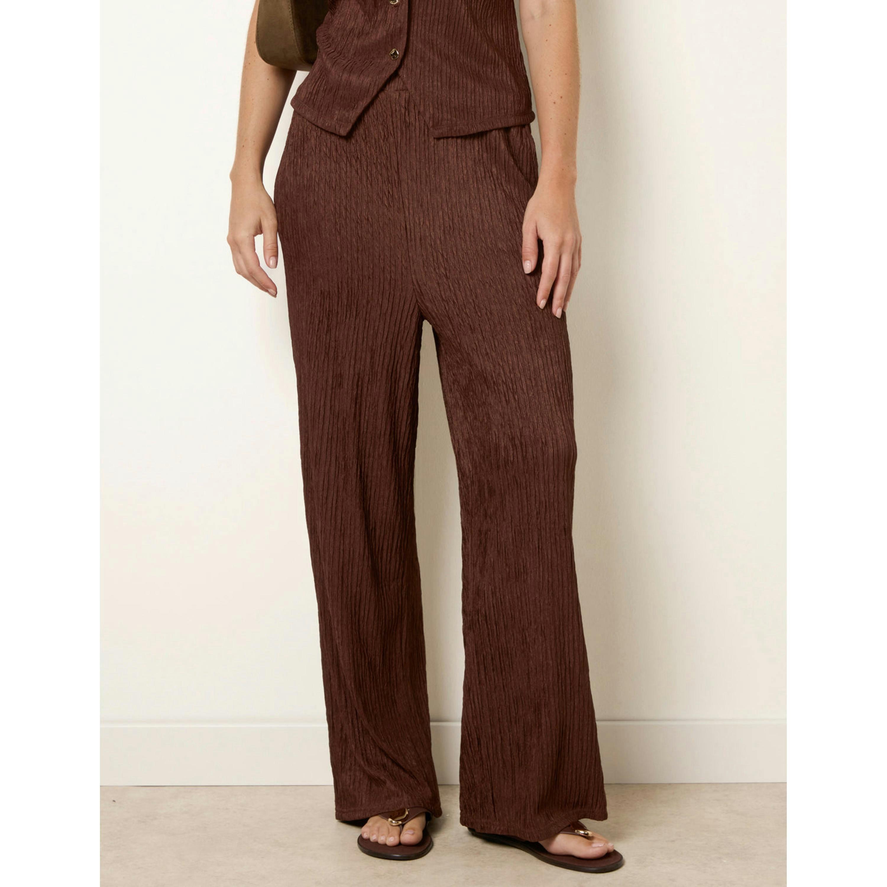 Blue Vanilla Wide Leg Trousers  in Brown , view 1 of 4