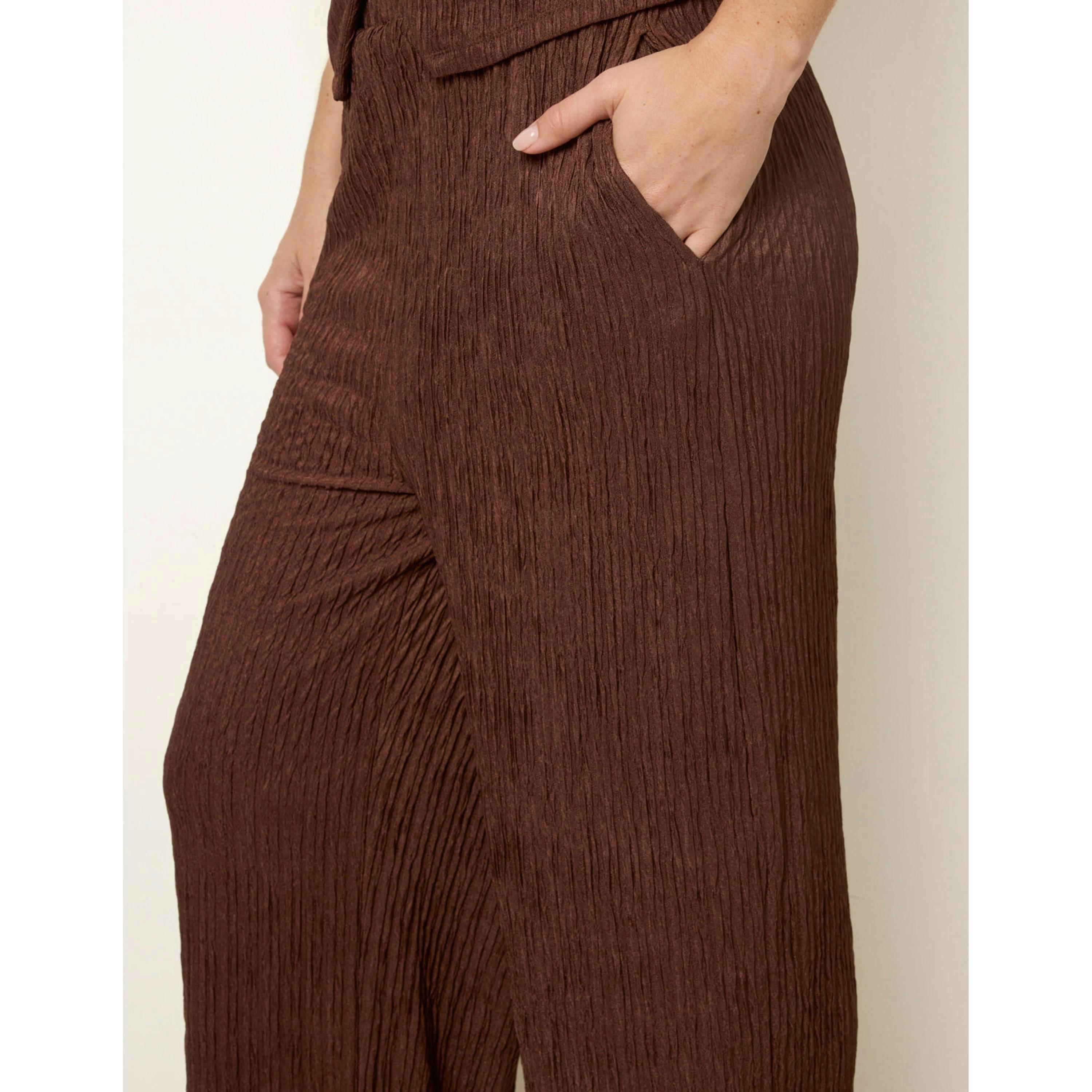Blue Vanilla Wide Leg Trousers  in Brown , view 4 of 4