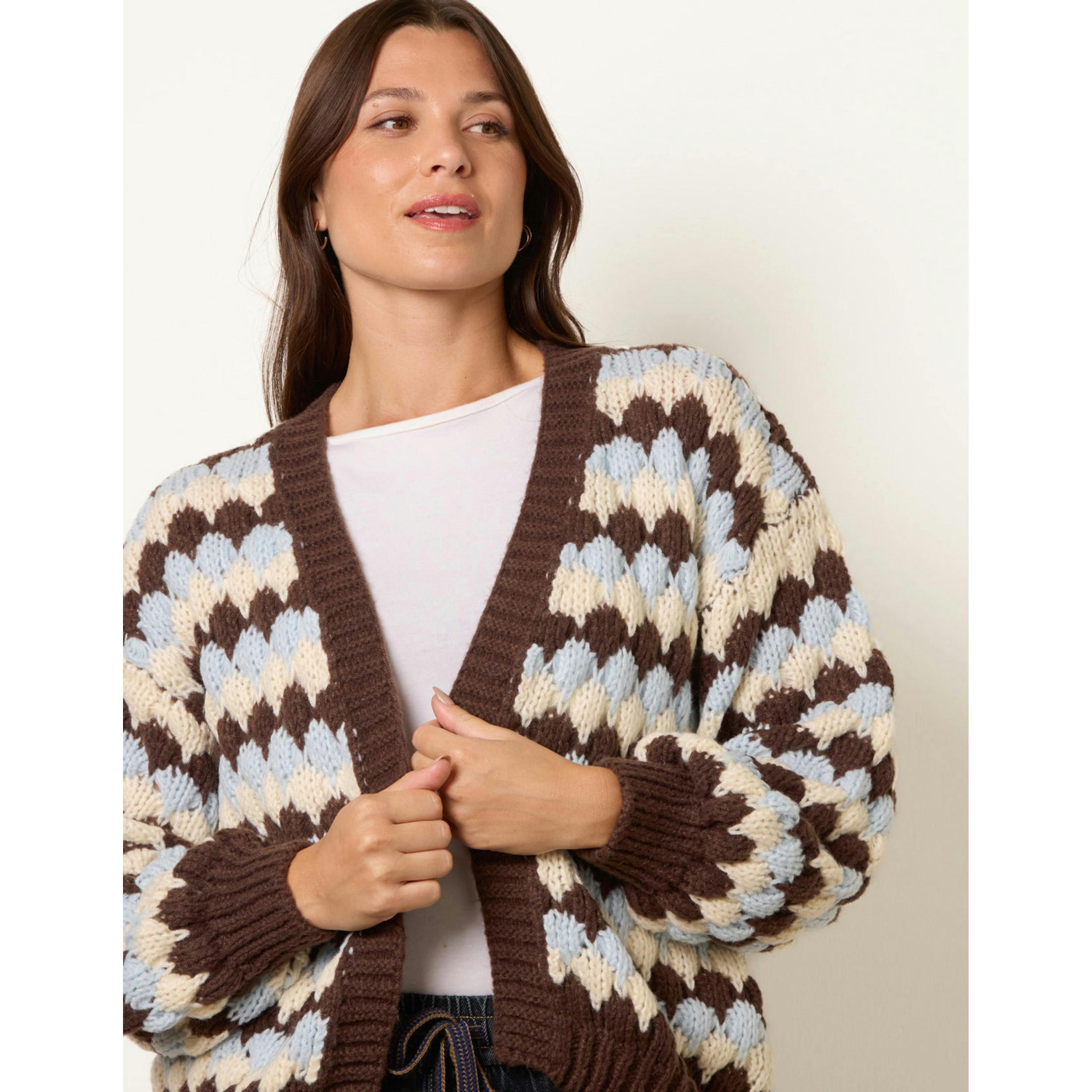 Blue Vanilla Multicoloured Striped Cardigan  in Multicolour , view 4 of 5
