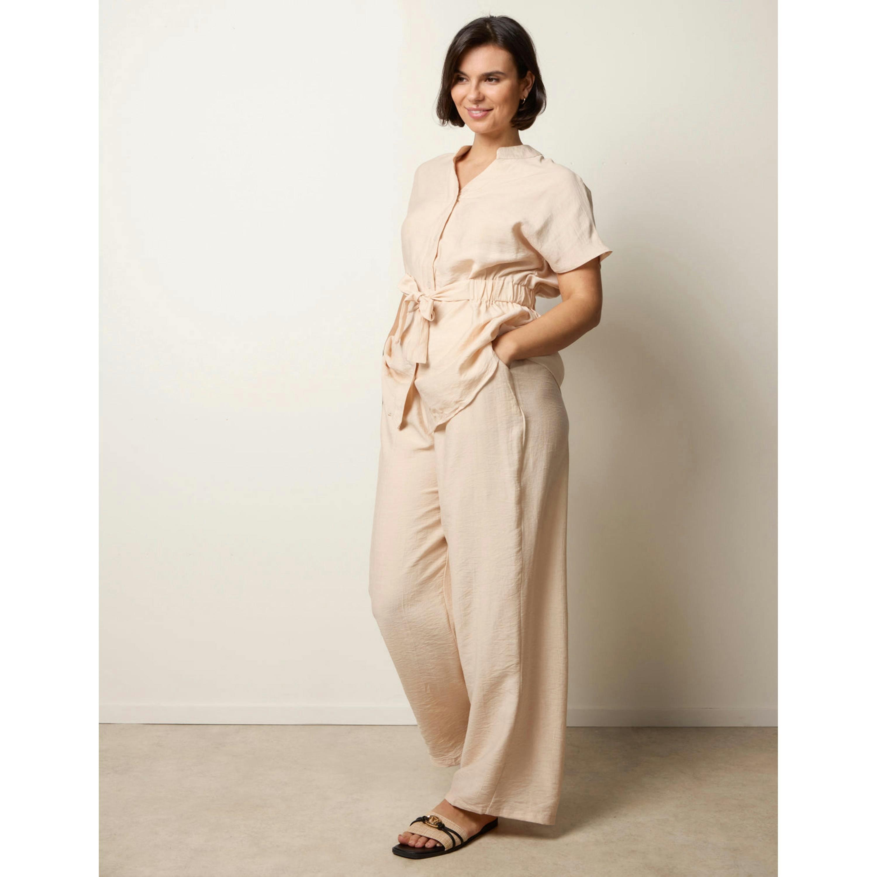 Blue Vanilla Two Piece Belted Co-Ord Set  in Beige , view 4 of 4