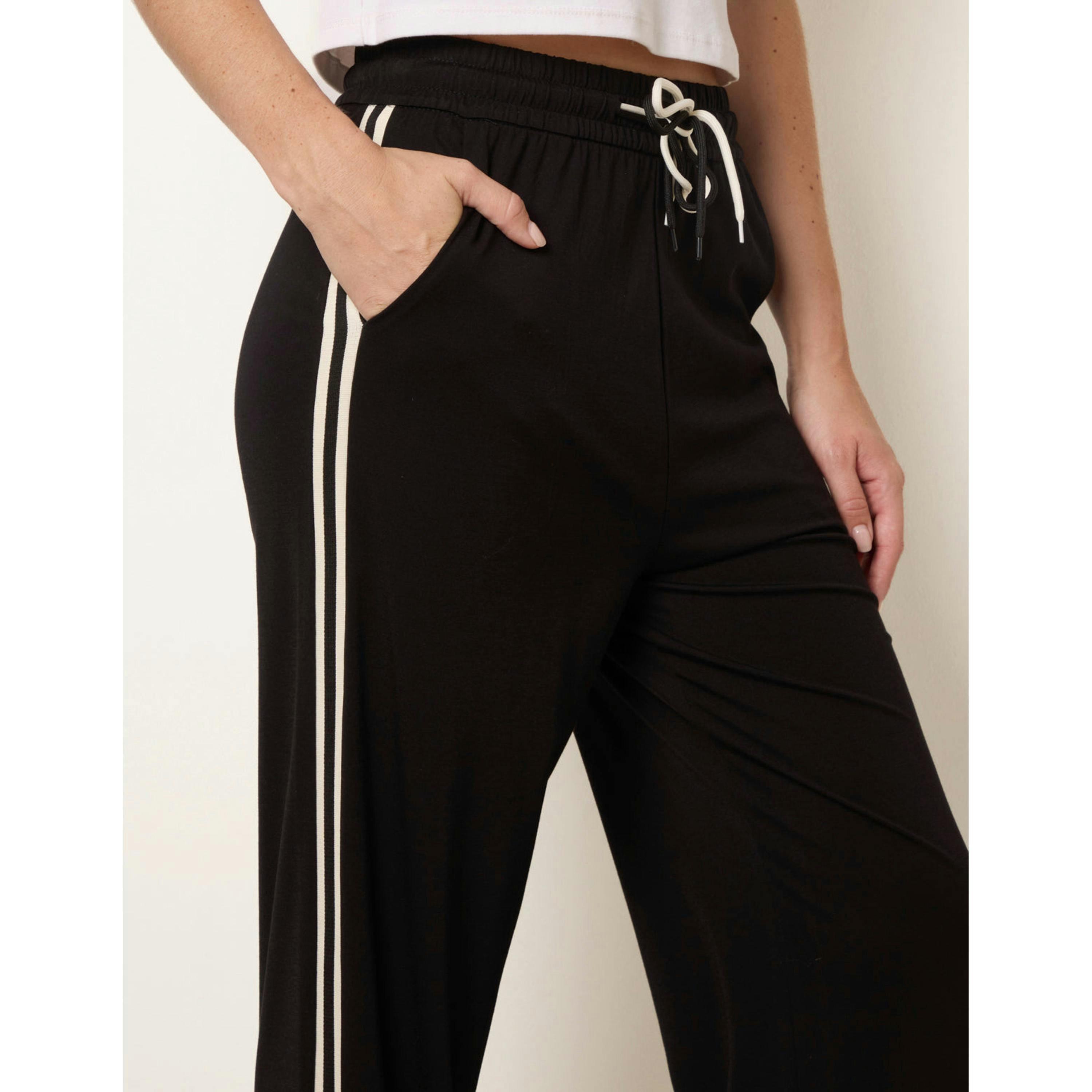 Blue Vanilla Side Stripes Pants  in Black , view 4 of 4