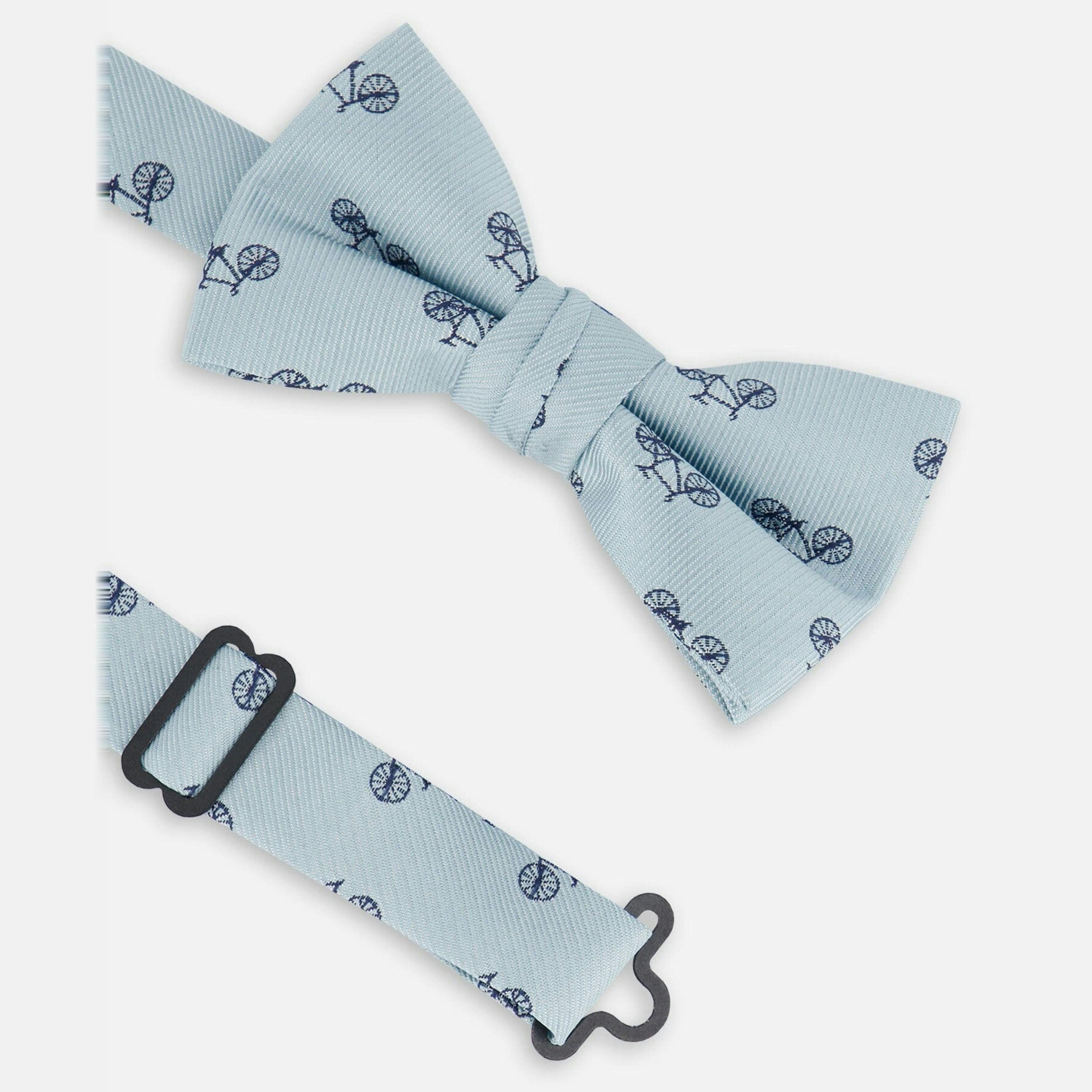 Bow Tie Pale Blue With Bicycle , view 2 of 3