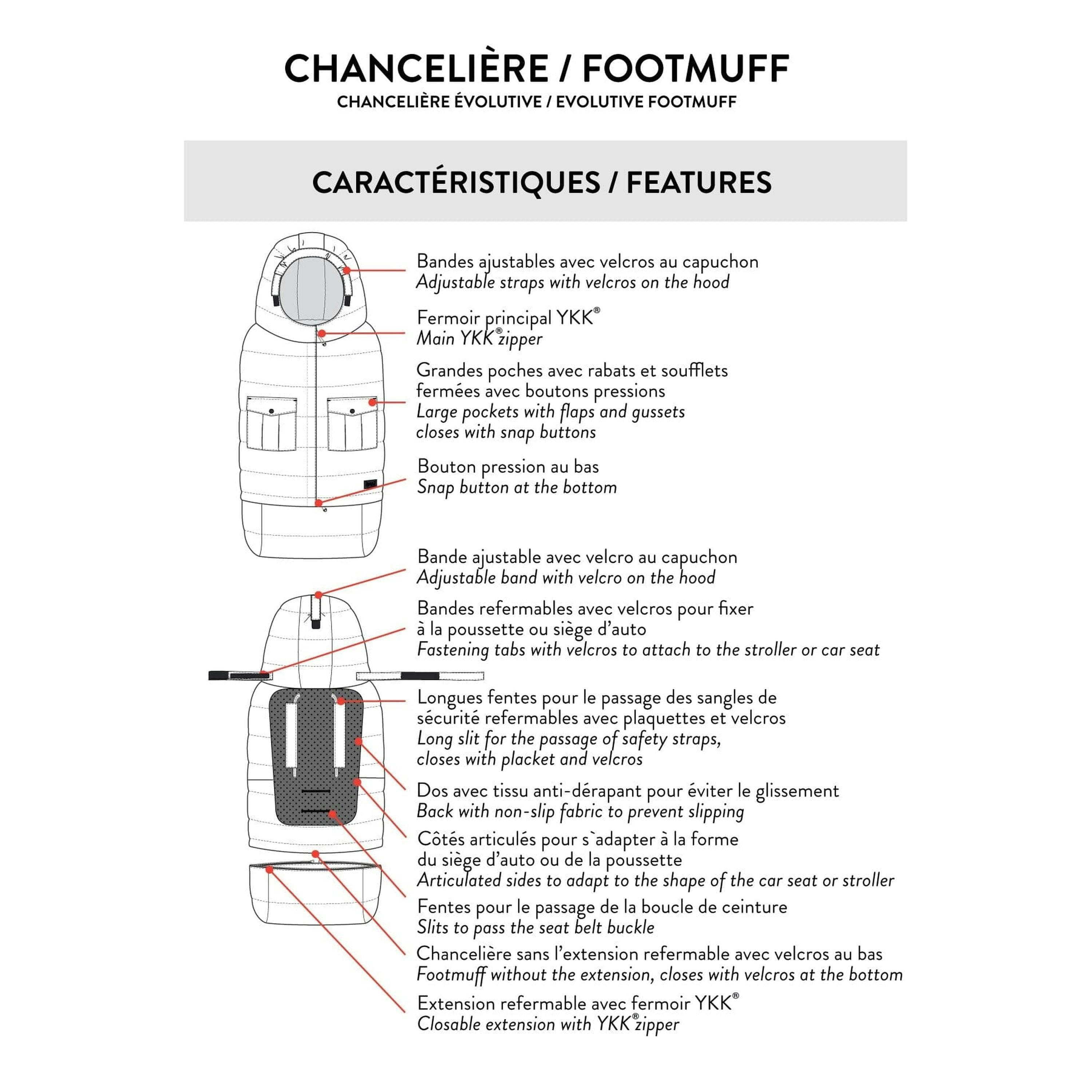 Evolutive Baby Footmuff Designed For Car Seat And Stroller Chanterelle , view 3 of 4
