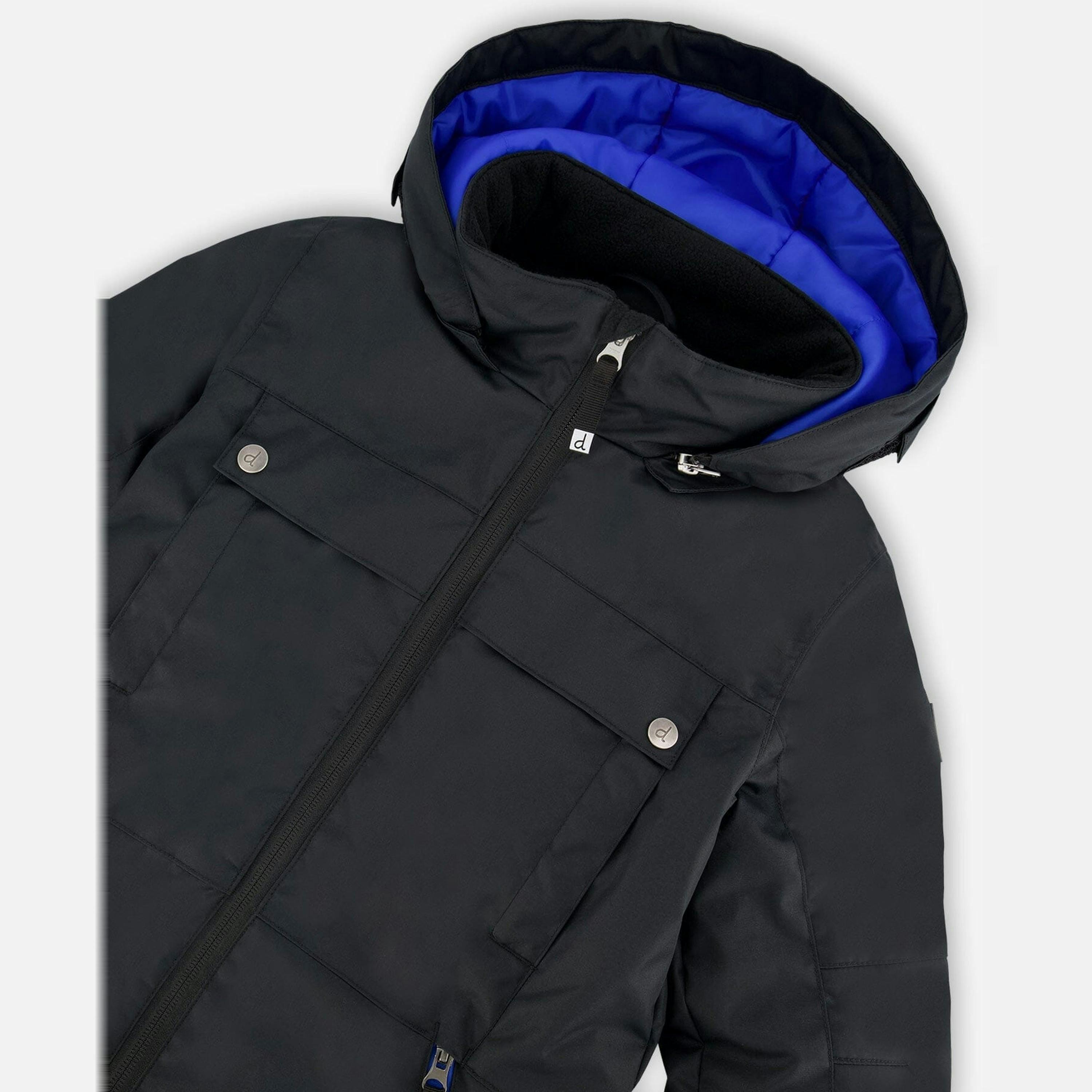 Solid One-Piece Teknik Snowsuit Black , view 4 of 6