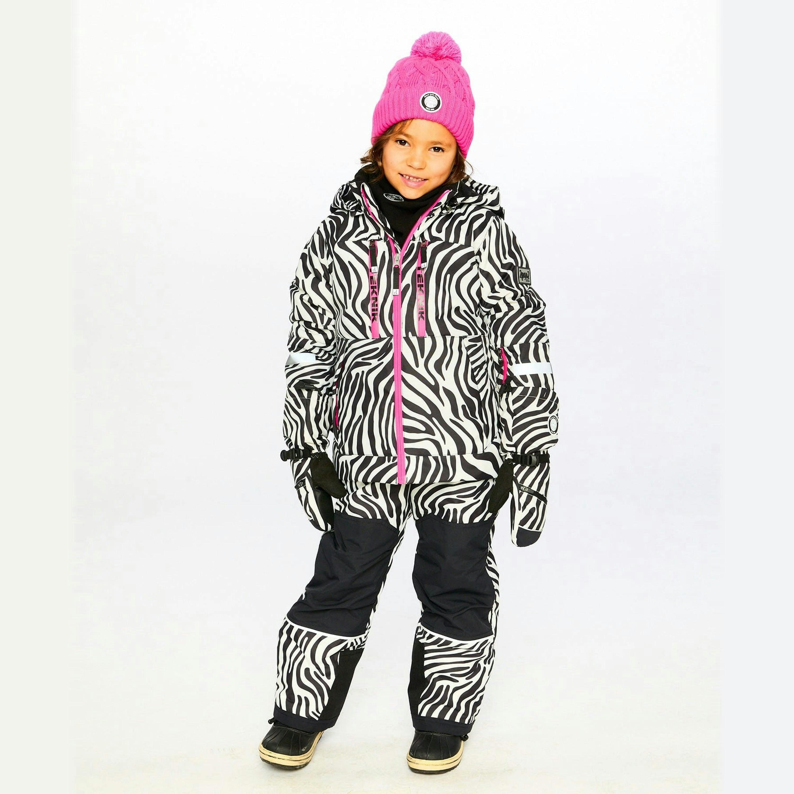 Two-Piece Teknik Snowsuit Zebra Print , view 2 of 6