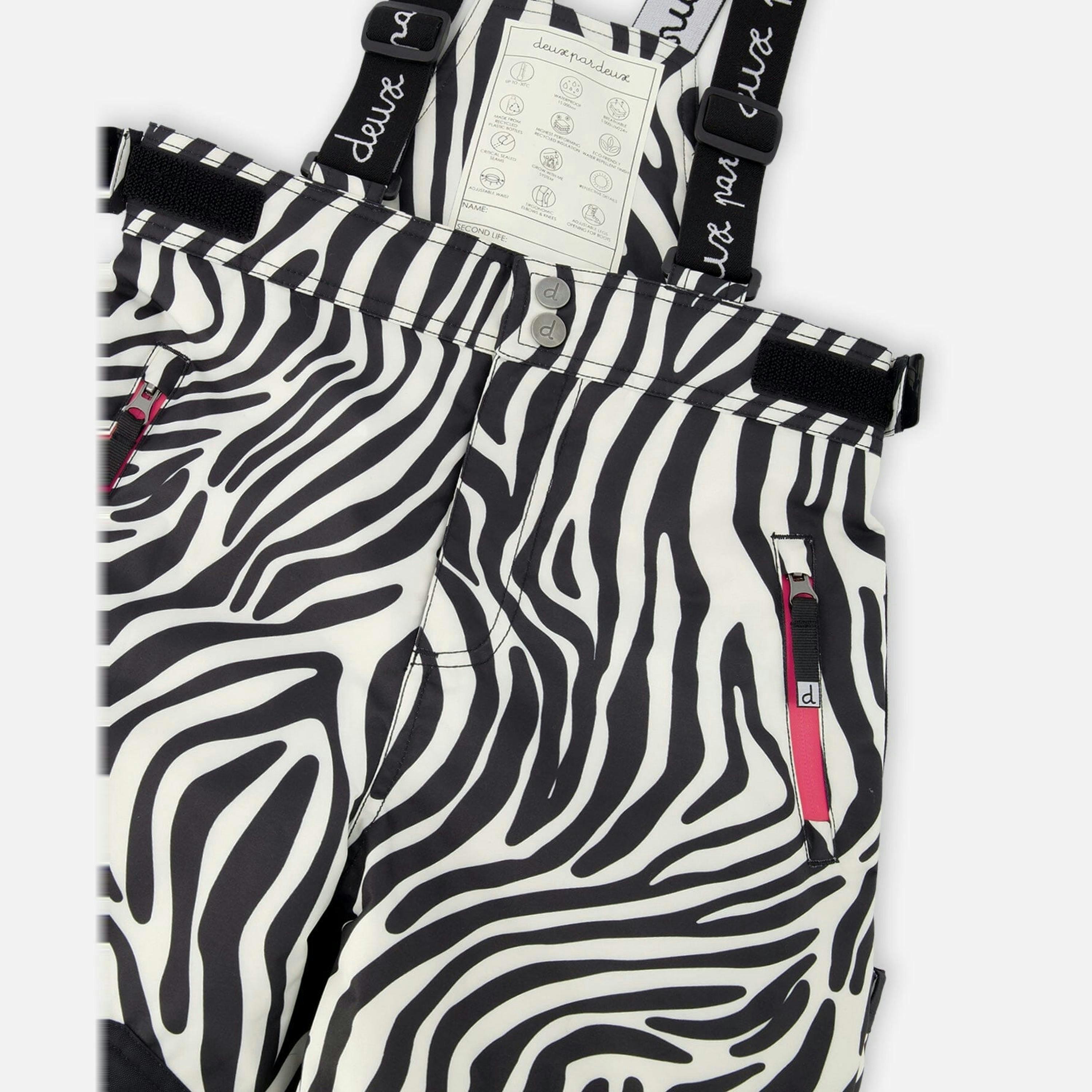 Two-Piece Teknik Snowsuit Zebra Print , view 6 of 6