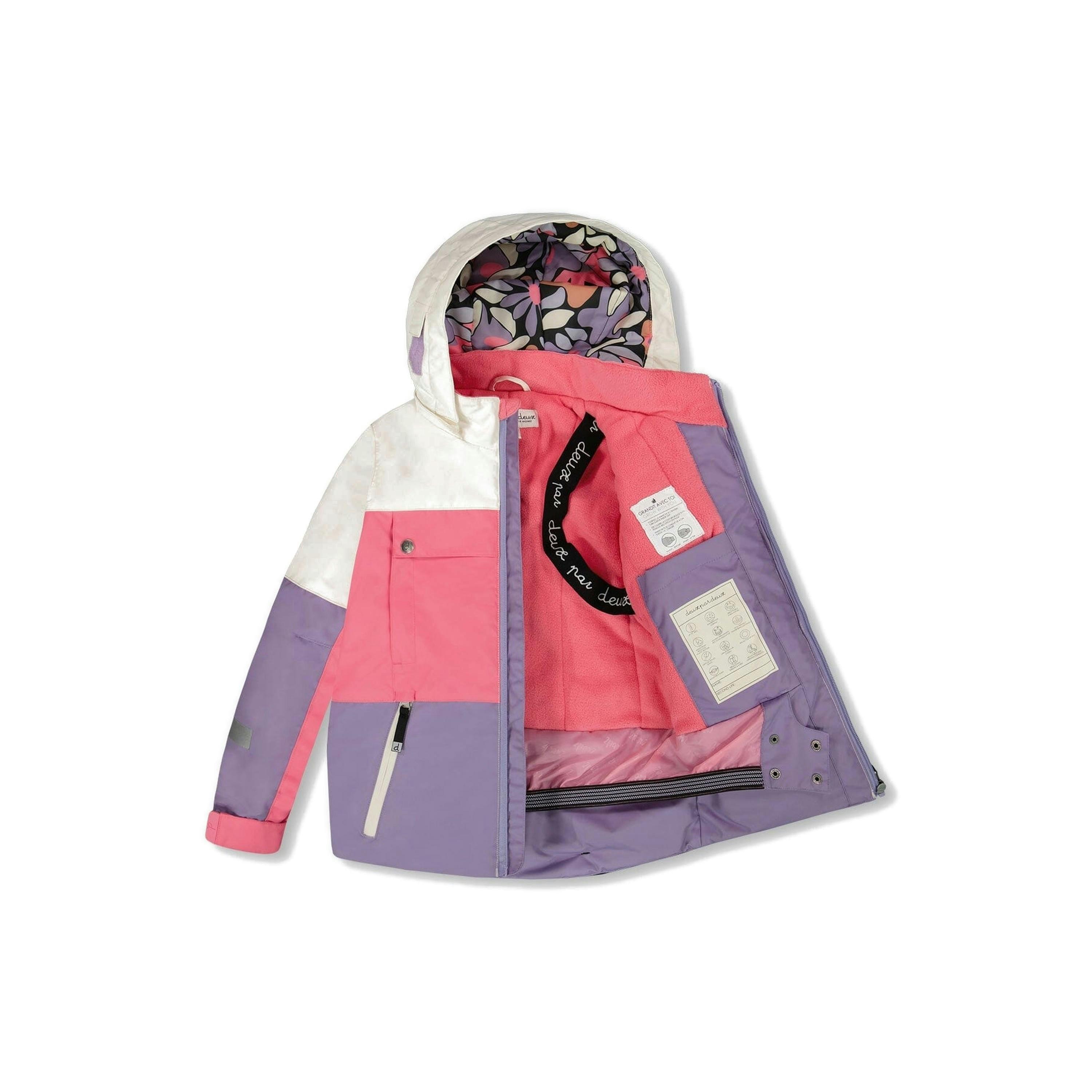 Two-Piece Teknik Snowsuit Black Retro Flower Print , view 5 of 6