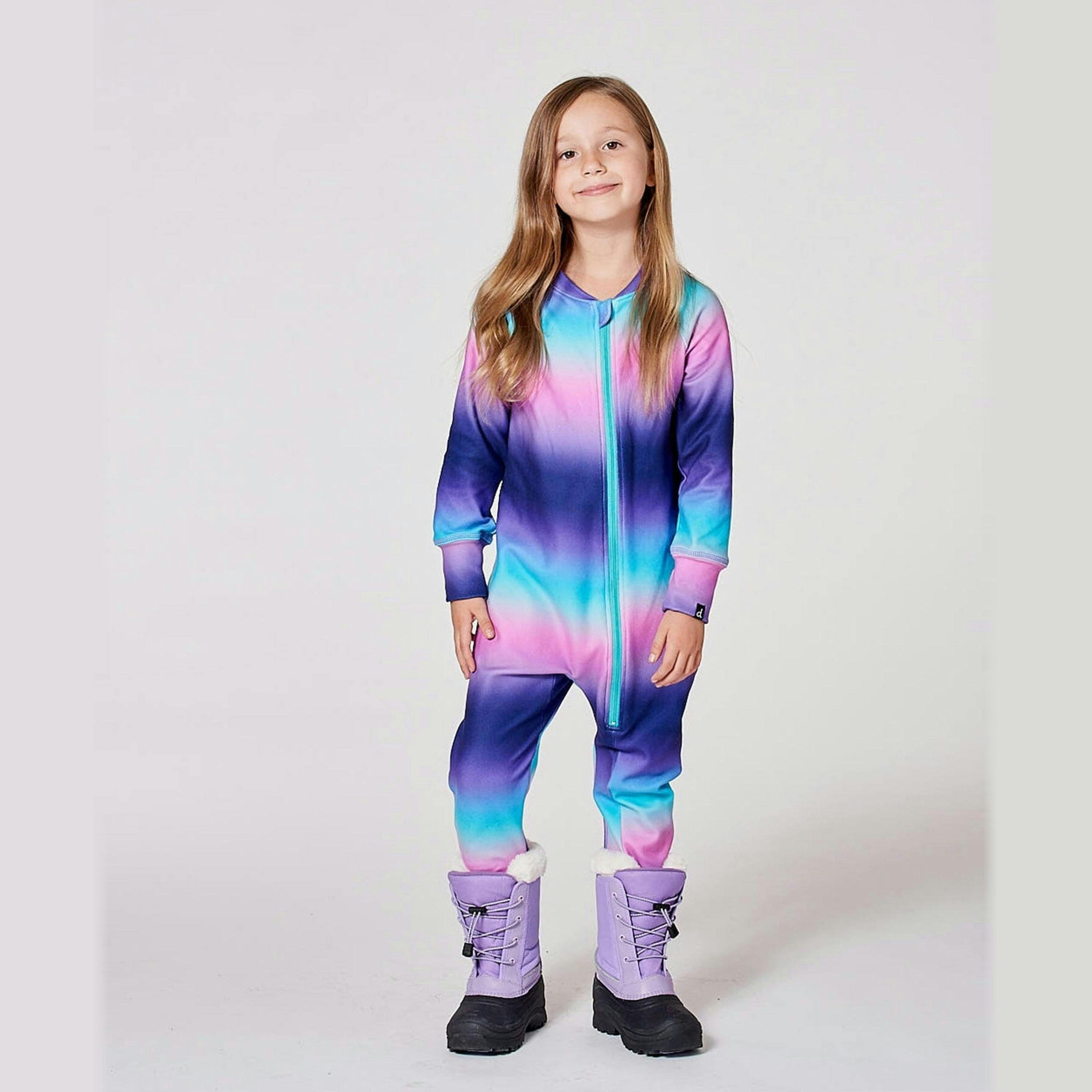 One-Piece Thermal Underwear Purple Gradient , view 2 of 5