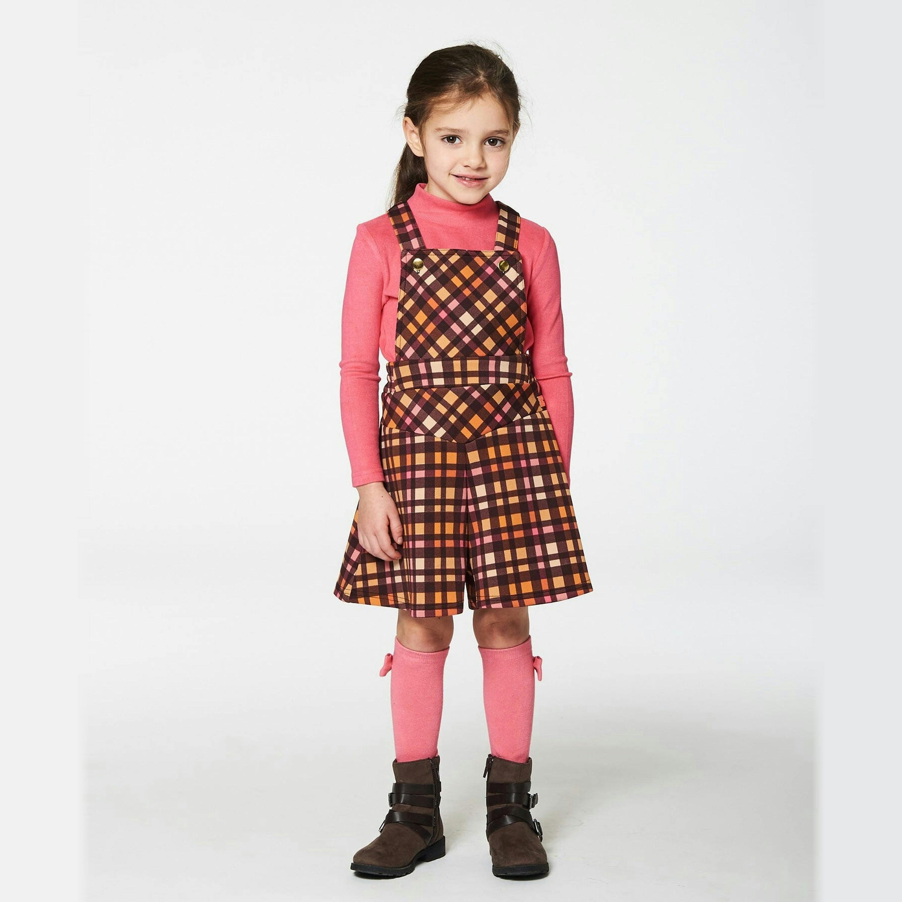 Milano Shortall Plaid Magenta And Brown , view 2 of 5