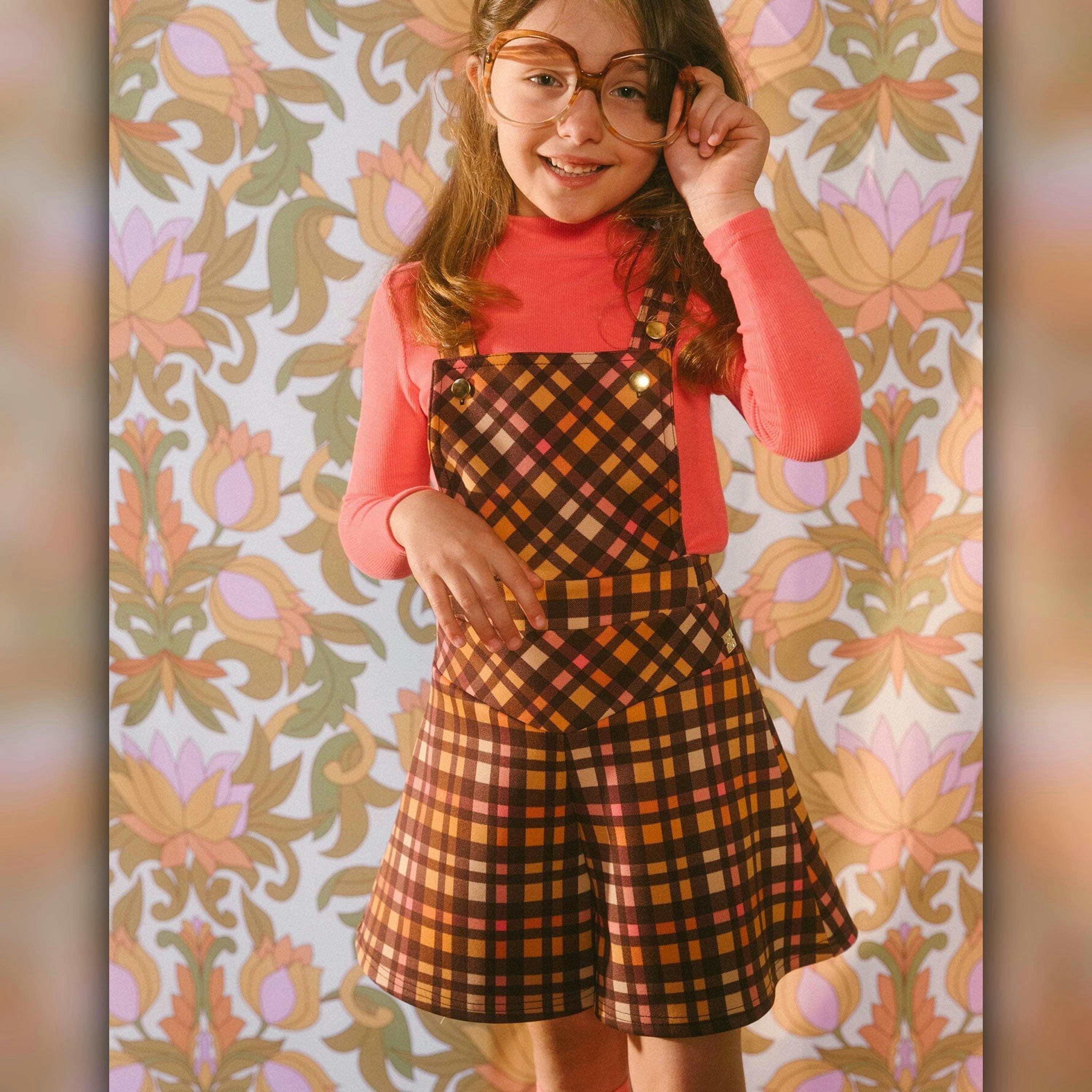 Milano Shortall Plaid Magenta And Brown , view 3 of 5