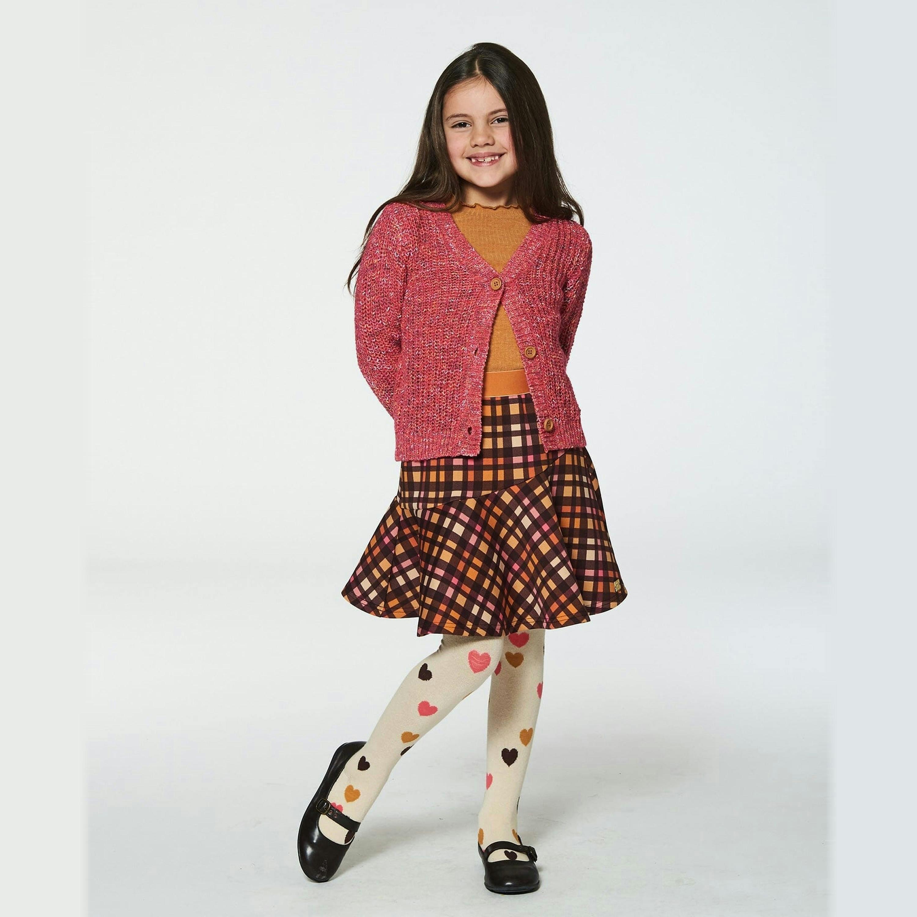 Milano Skirt Plaid Magenta And Brown , view 2 of 4