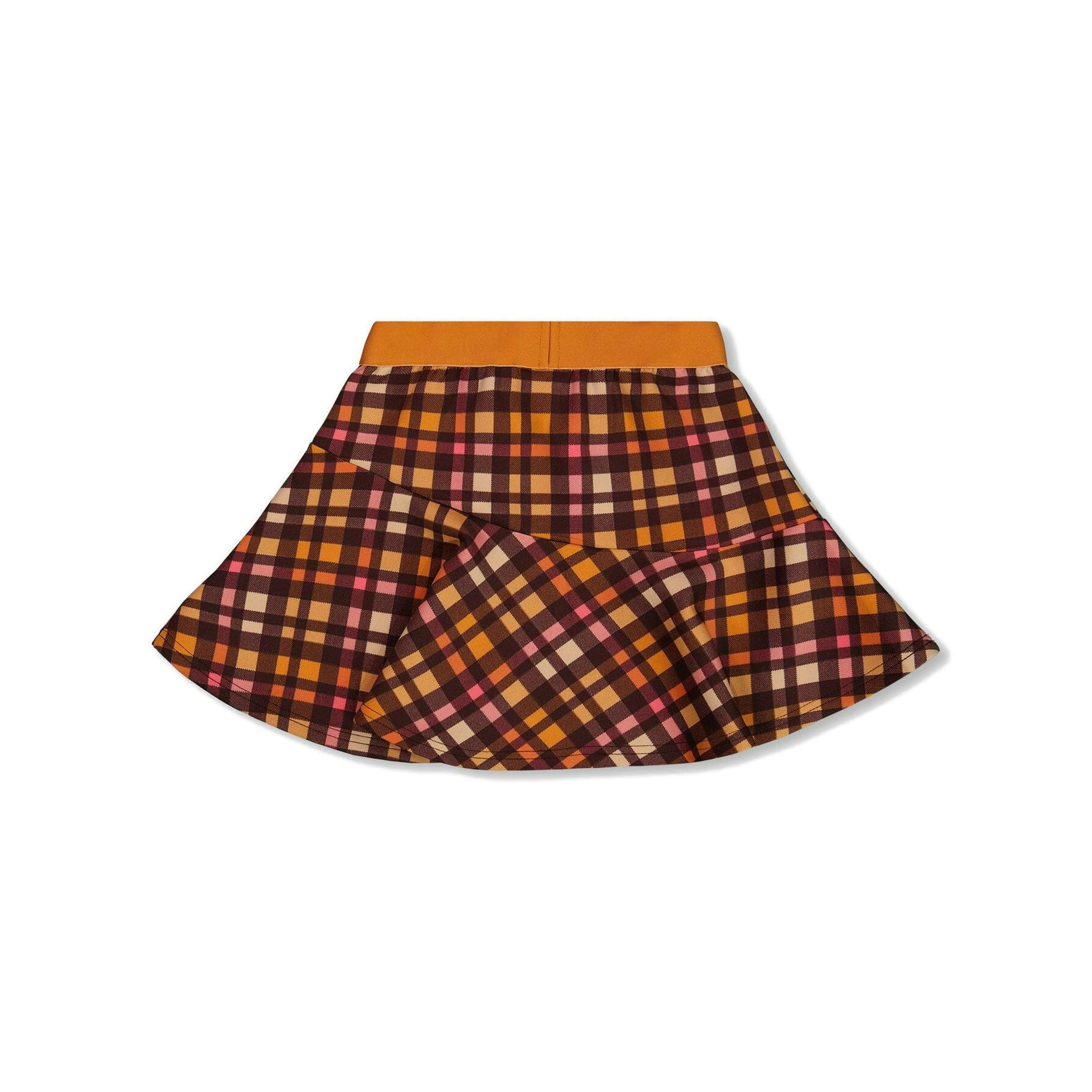 Milano Skirt Plaid Magenta And Brown , view 3 of 4