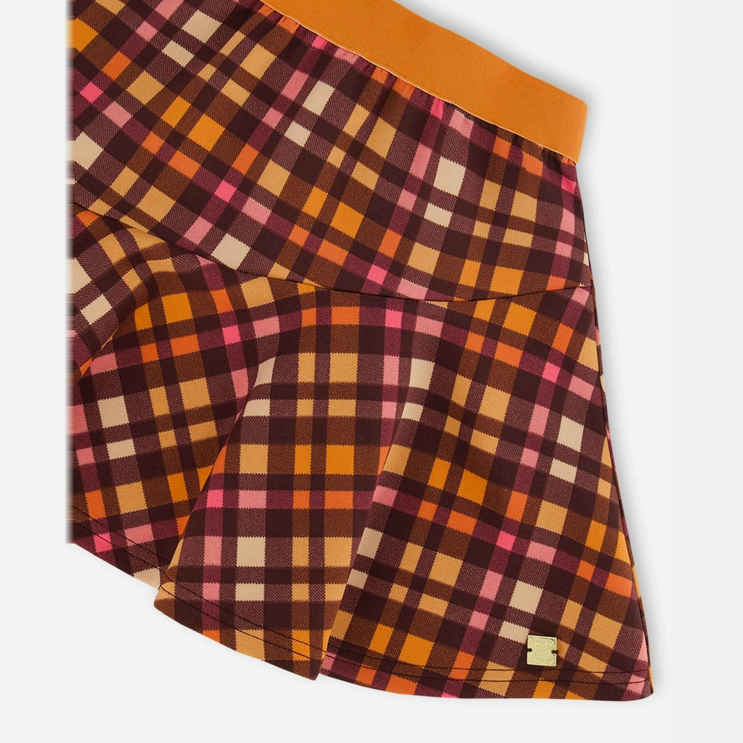 Milano Skirt Plaid Magenta And Brown , view 4 of 4