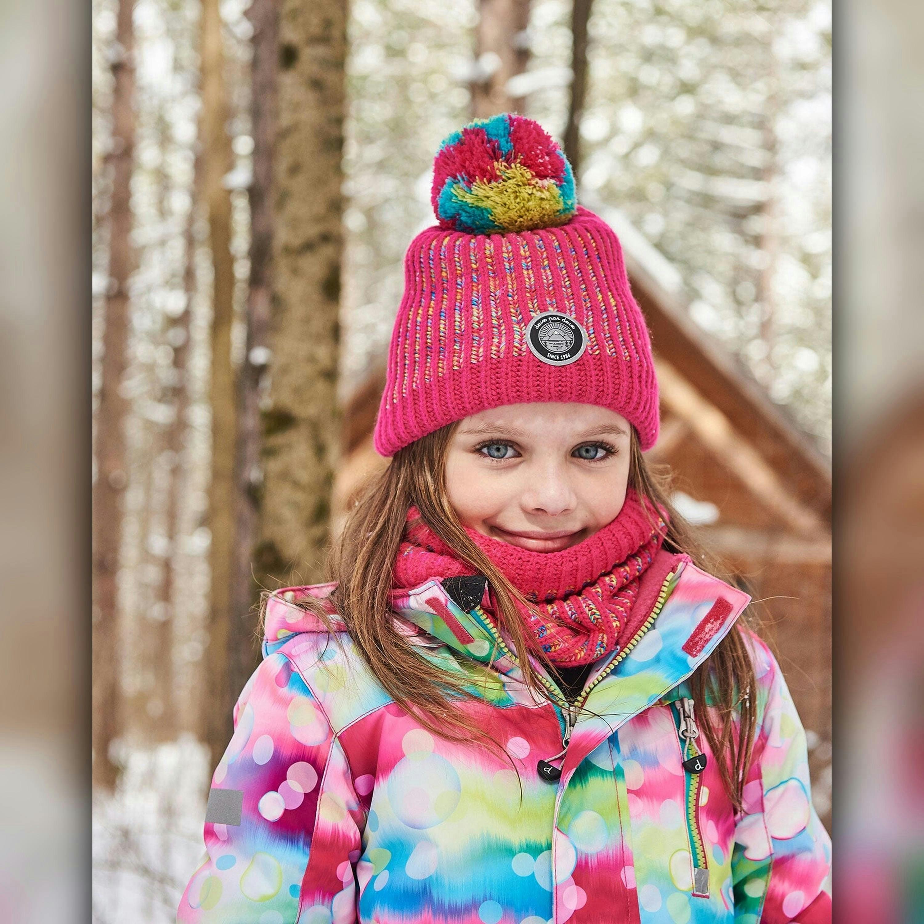Knit Hat Pink And Multicolor , view 2 of 5